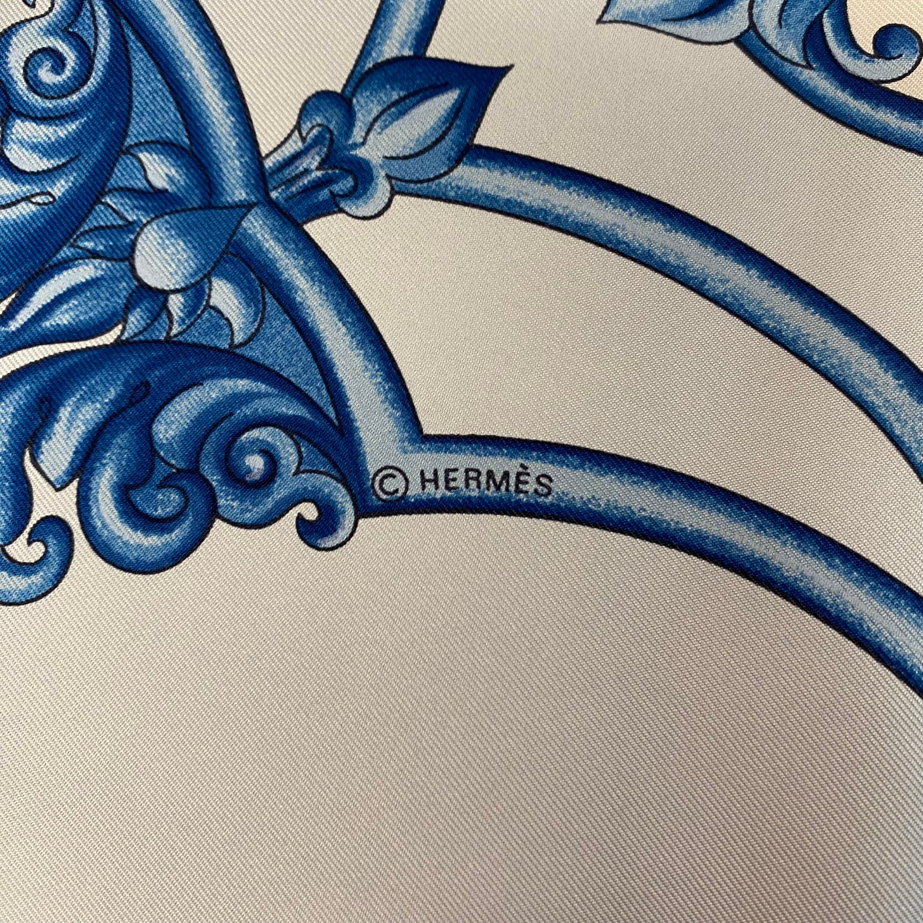 Brand New Hermès Les Chevaux des Moghols Silk Scarf