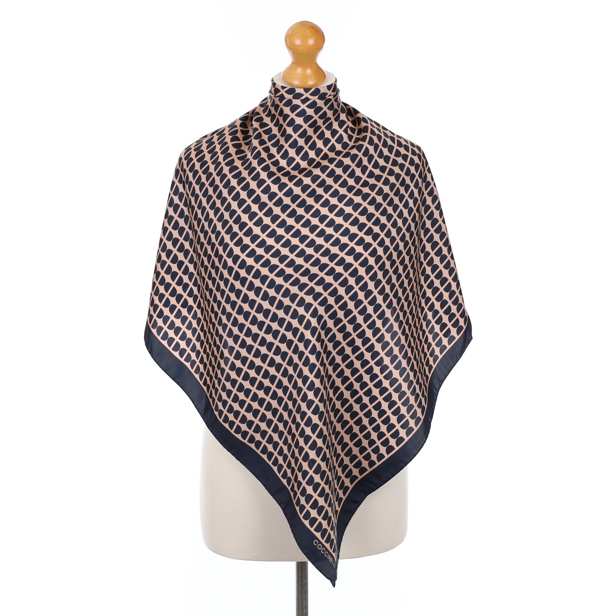 Immaculate Italian Coccinelle Geometric Silk Scarf