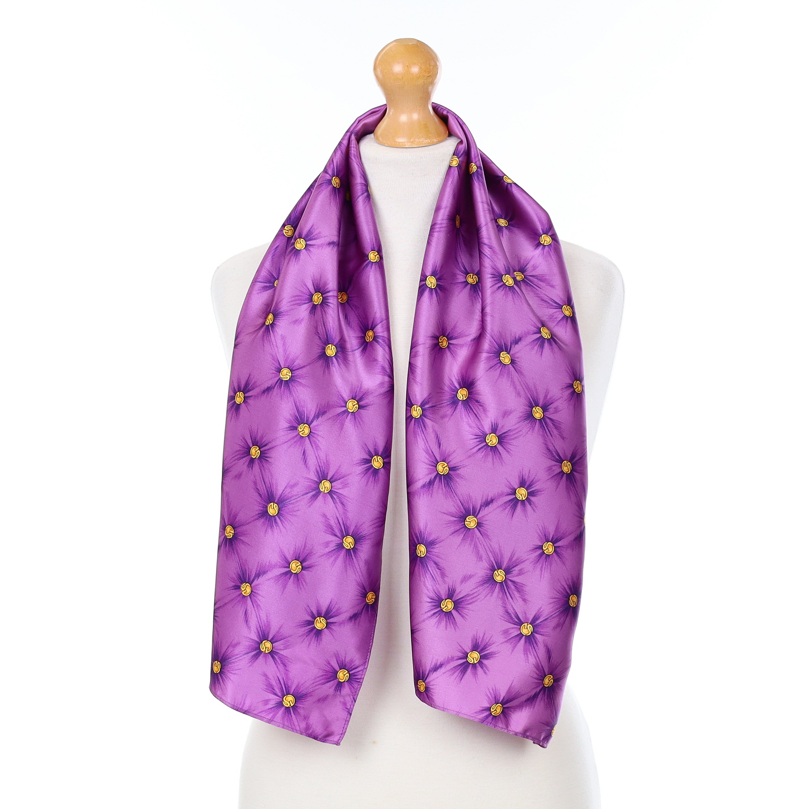 St John Purple Silk Scarf