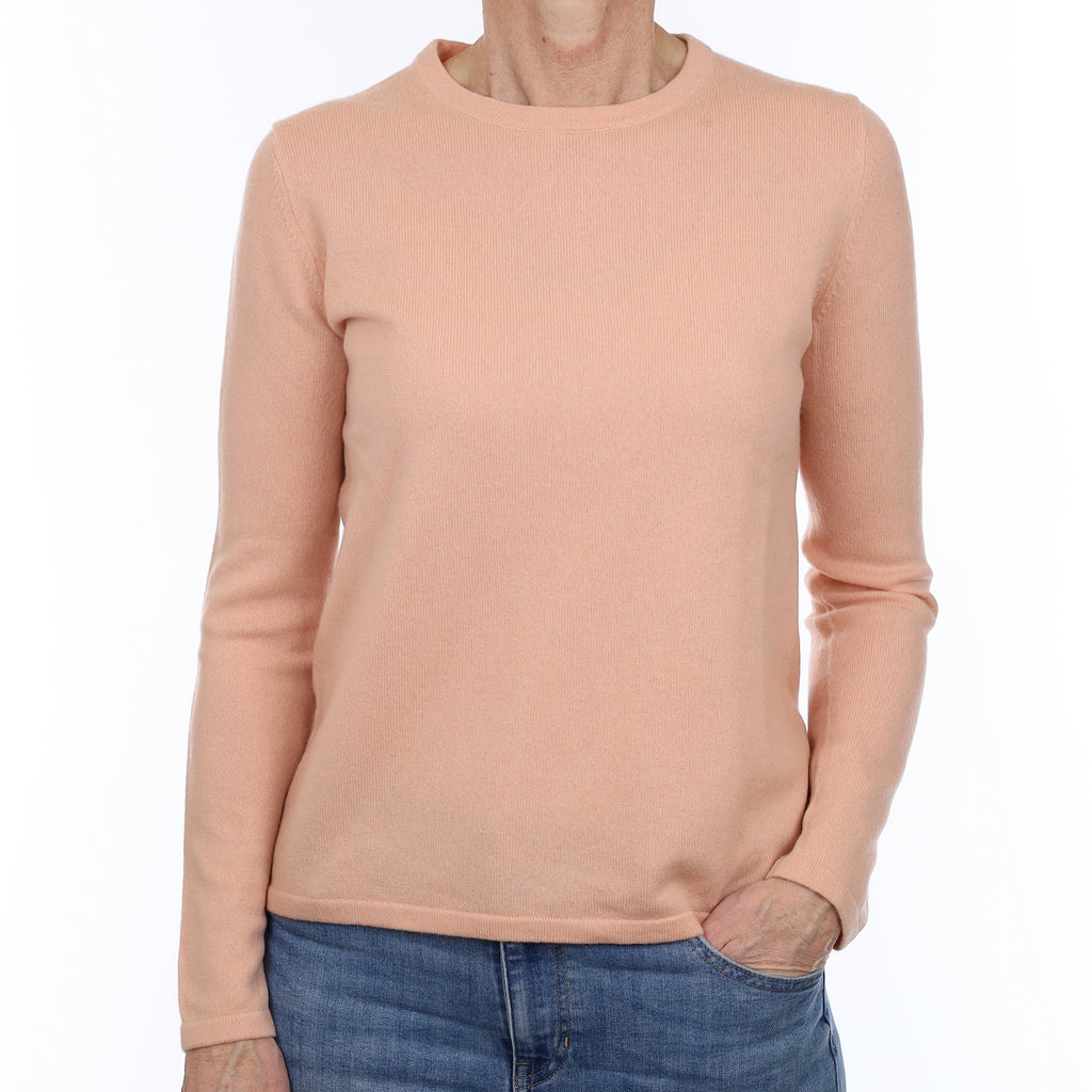 Nude Pink Cashmere Crew Neck Jumper Small