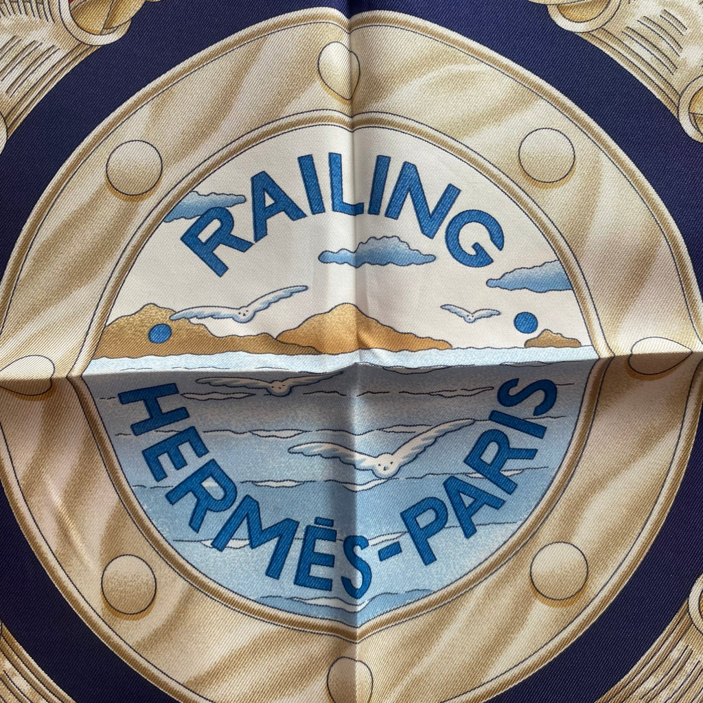 Brand New Boxed Hermès Railing Silk Scarf Rare