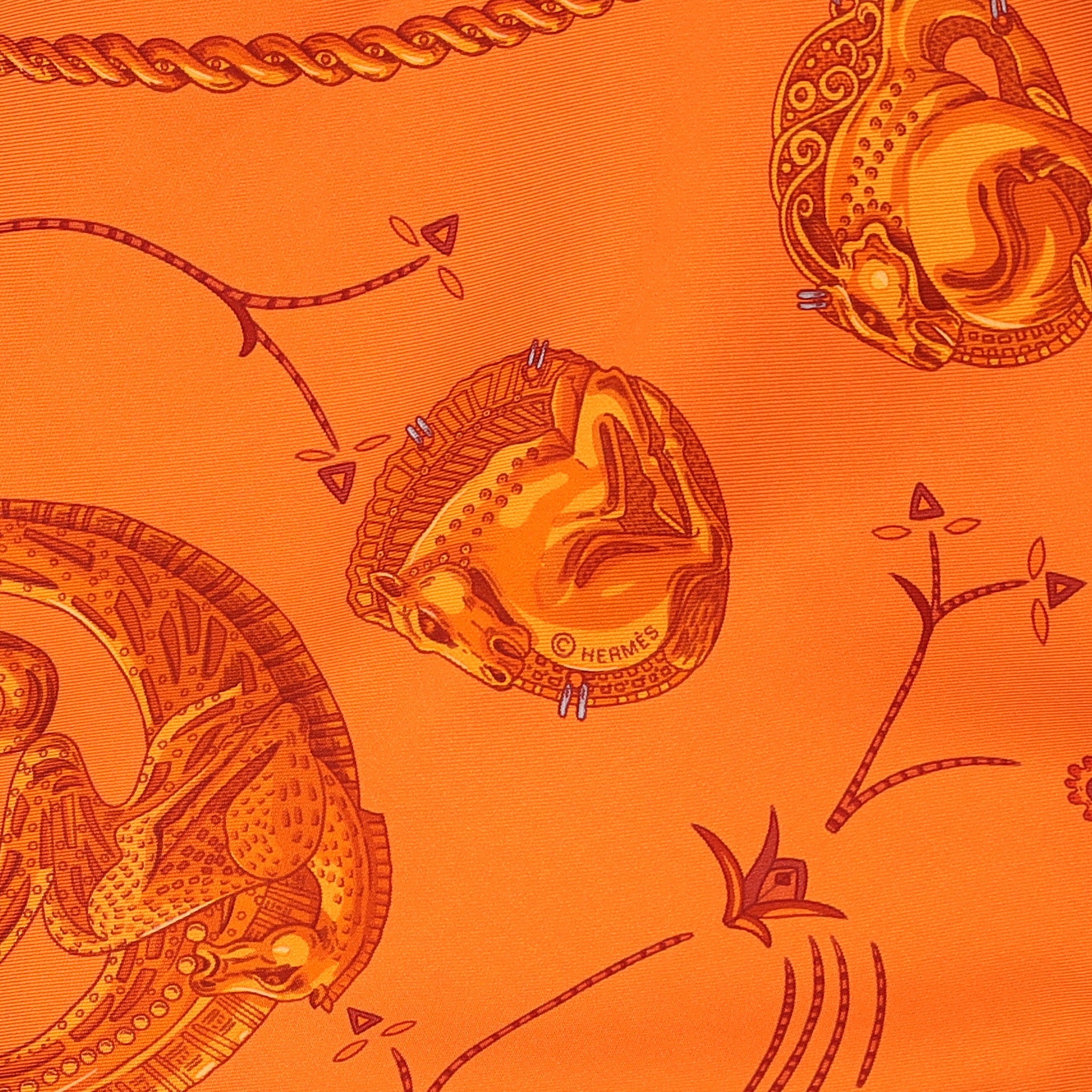 Pristine Hermès Ors Nomades Silk Scarf Quite Rare