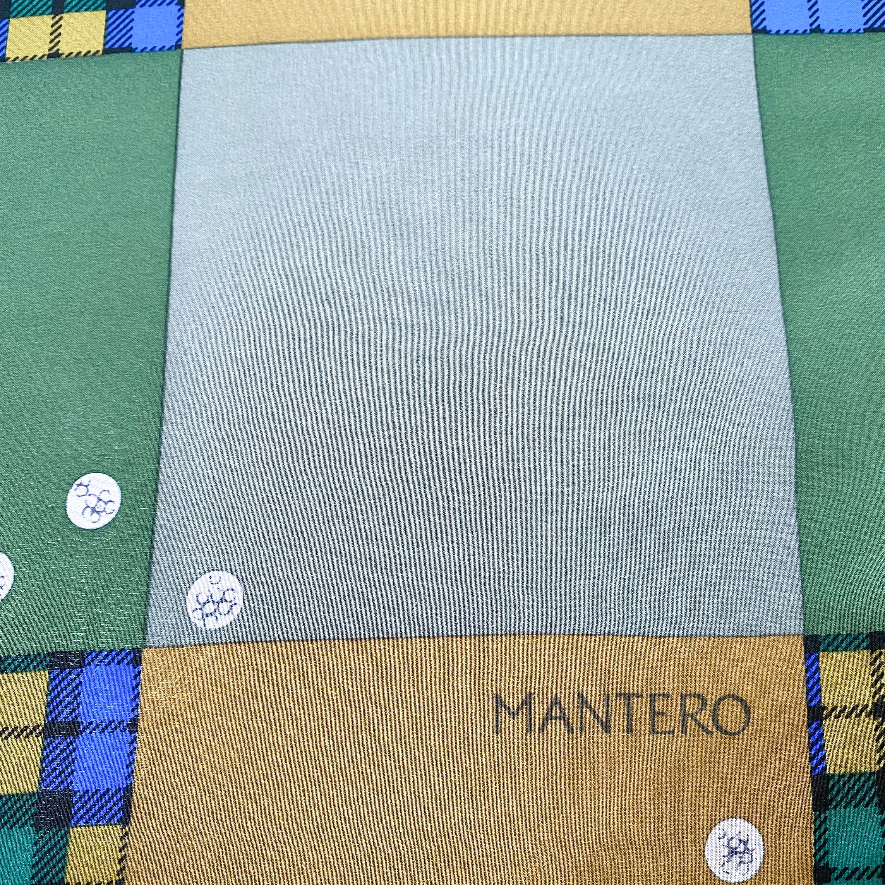 1980s Mantero Golf Design Vintage Silk Scarf