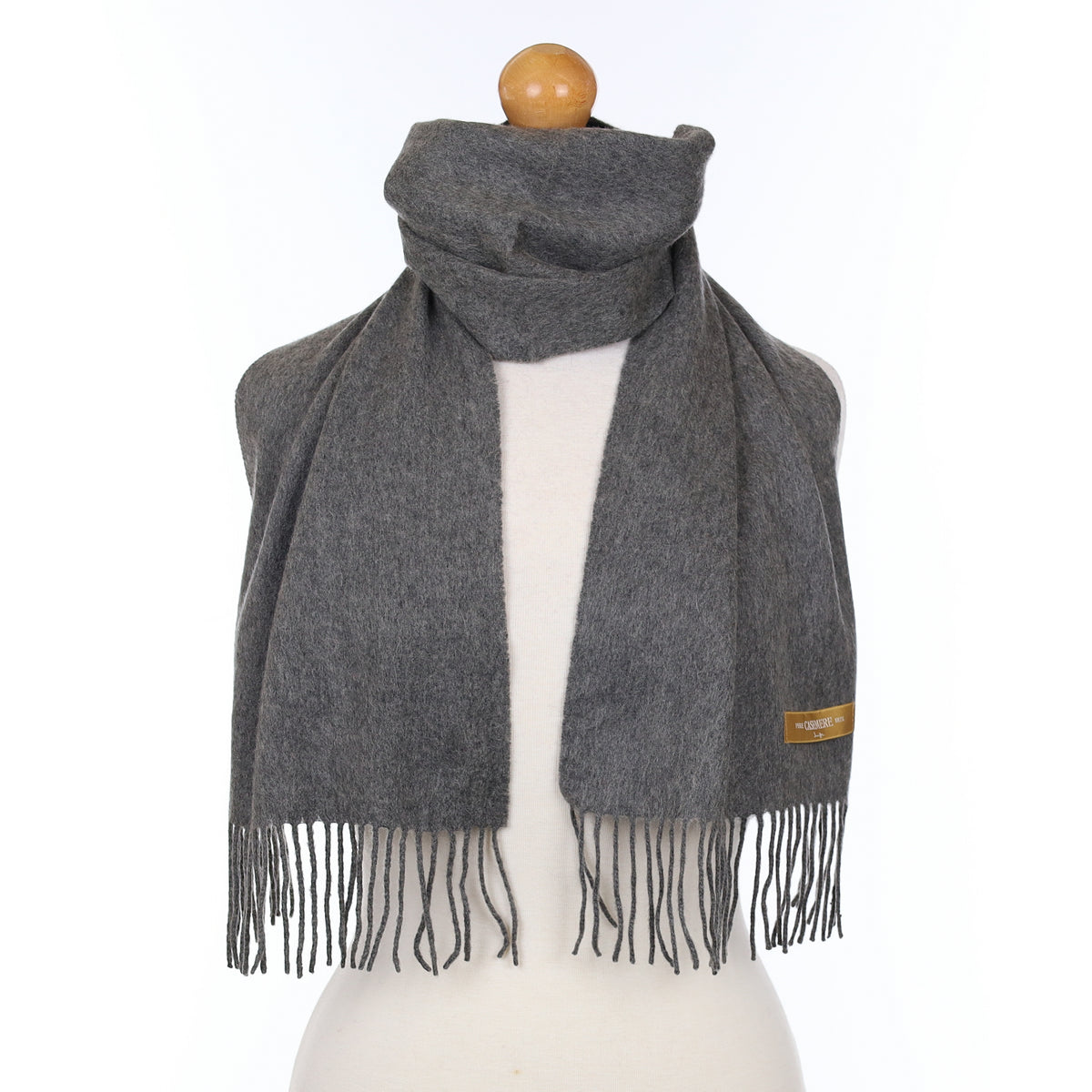 Smoke Grey Cashmere Woven Scarf