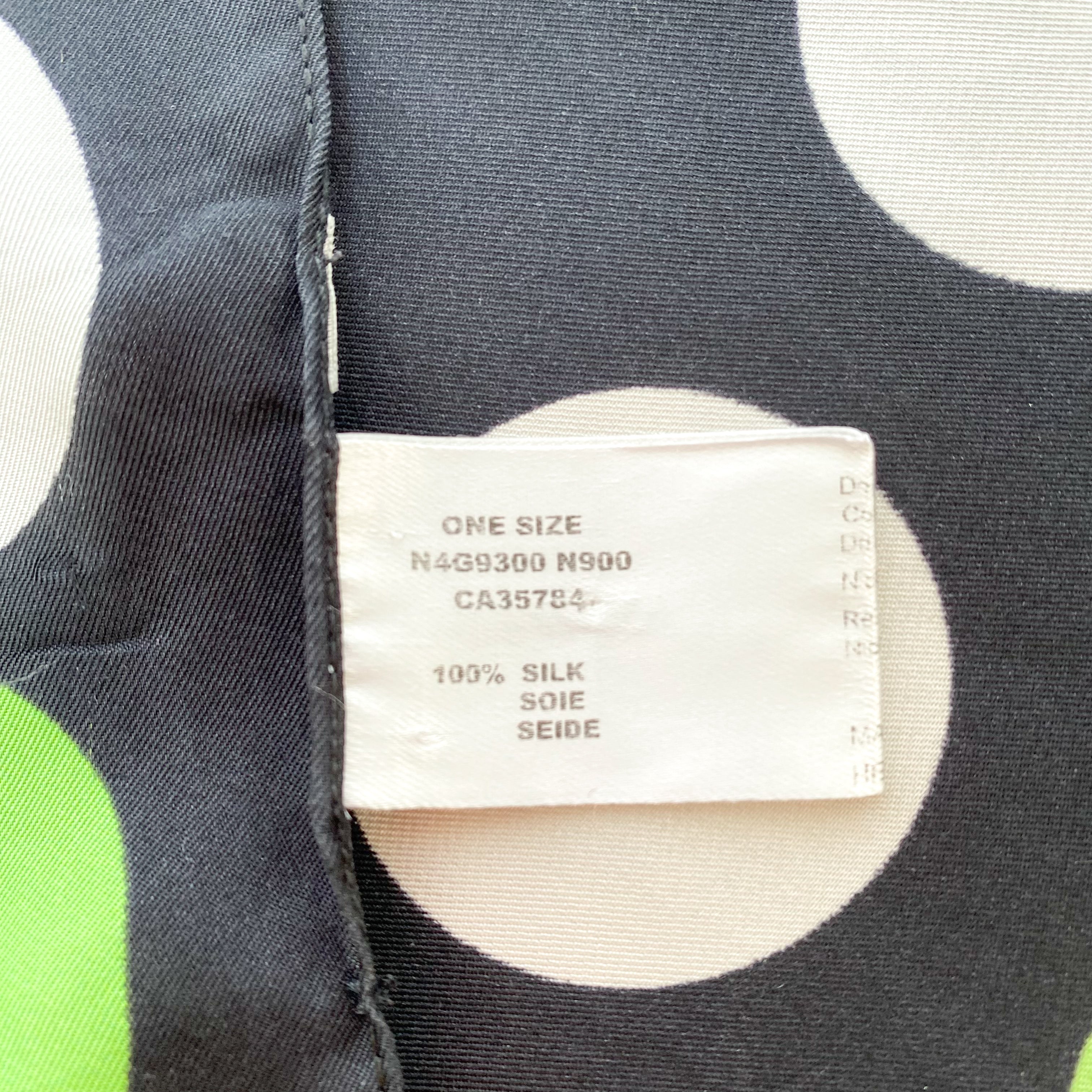 Black and White Spotty Long Silk Scarf