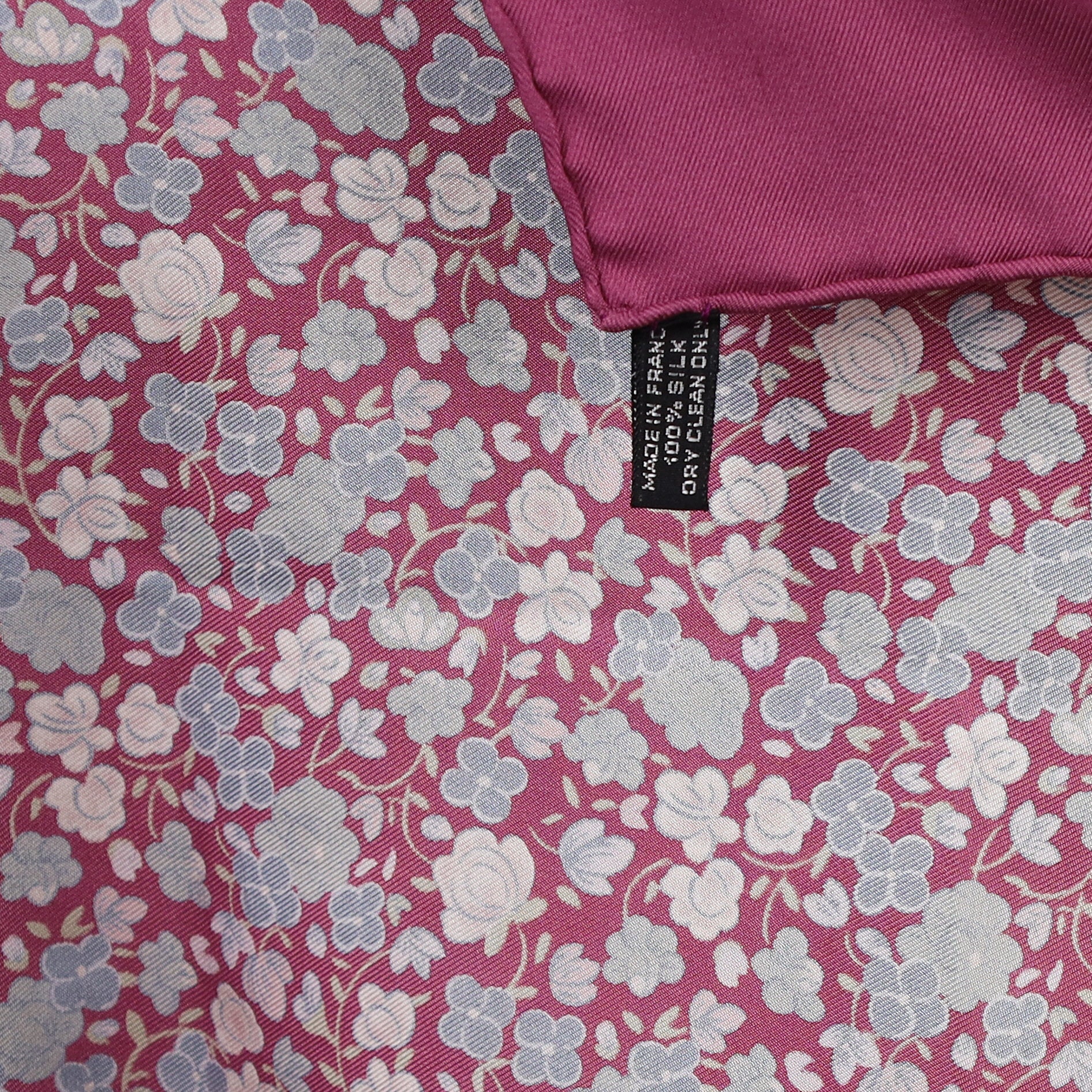 Hermès Purple Floral 42 Silk Scarf