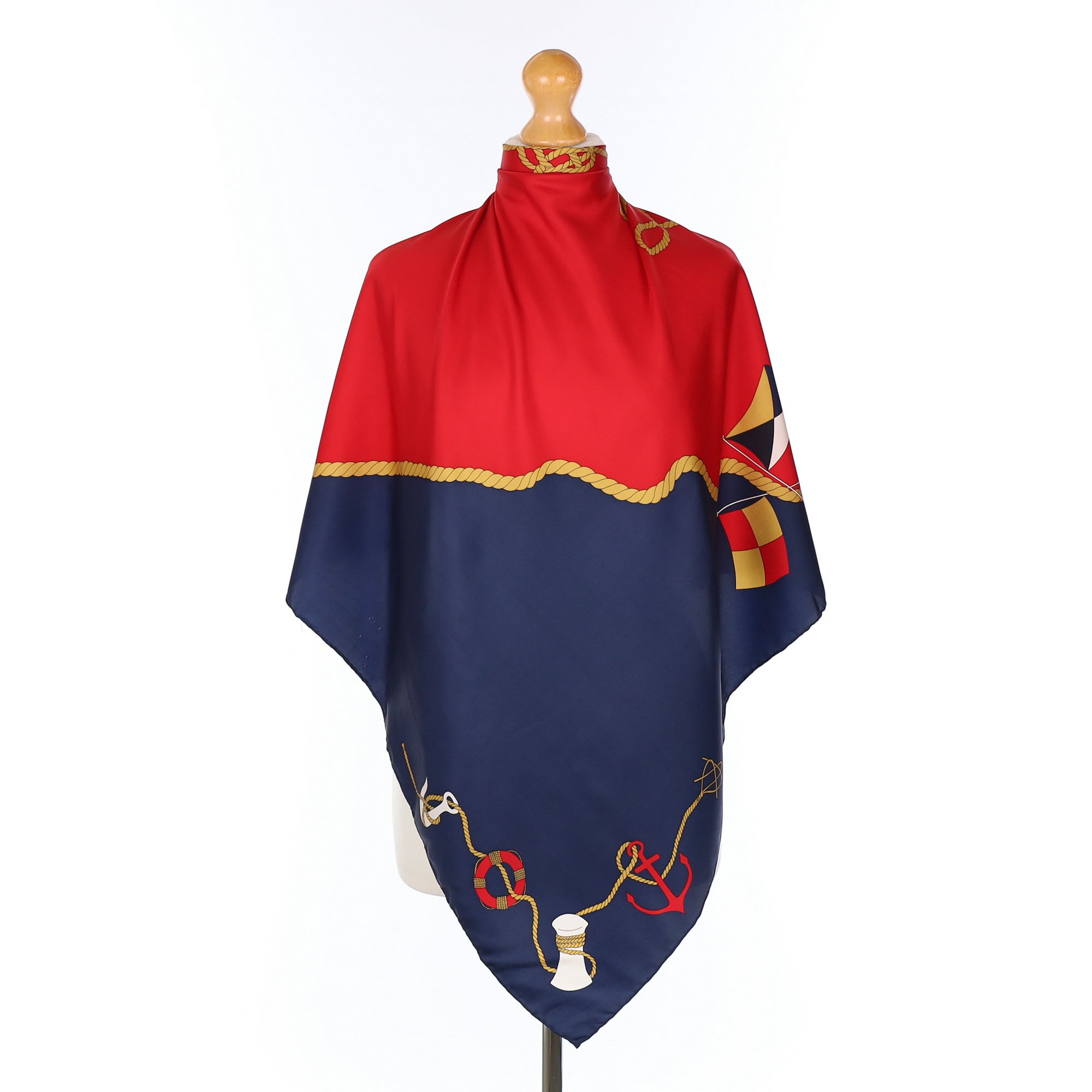 1980’s Nautical Vintage Silk Scarf