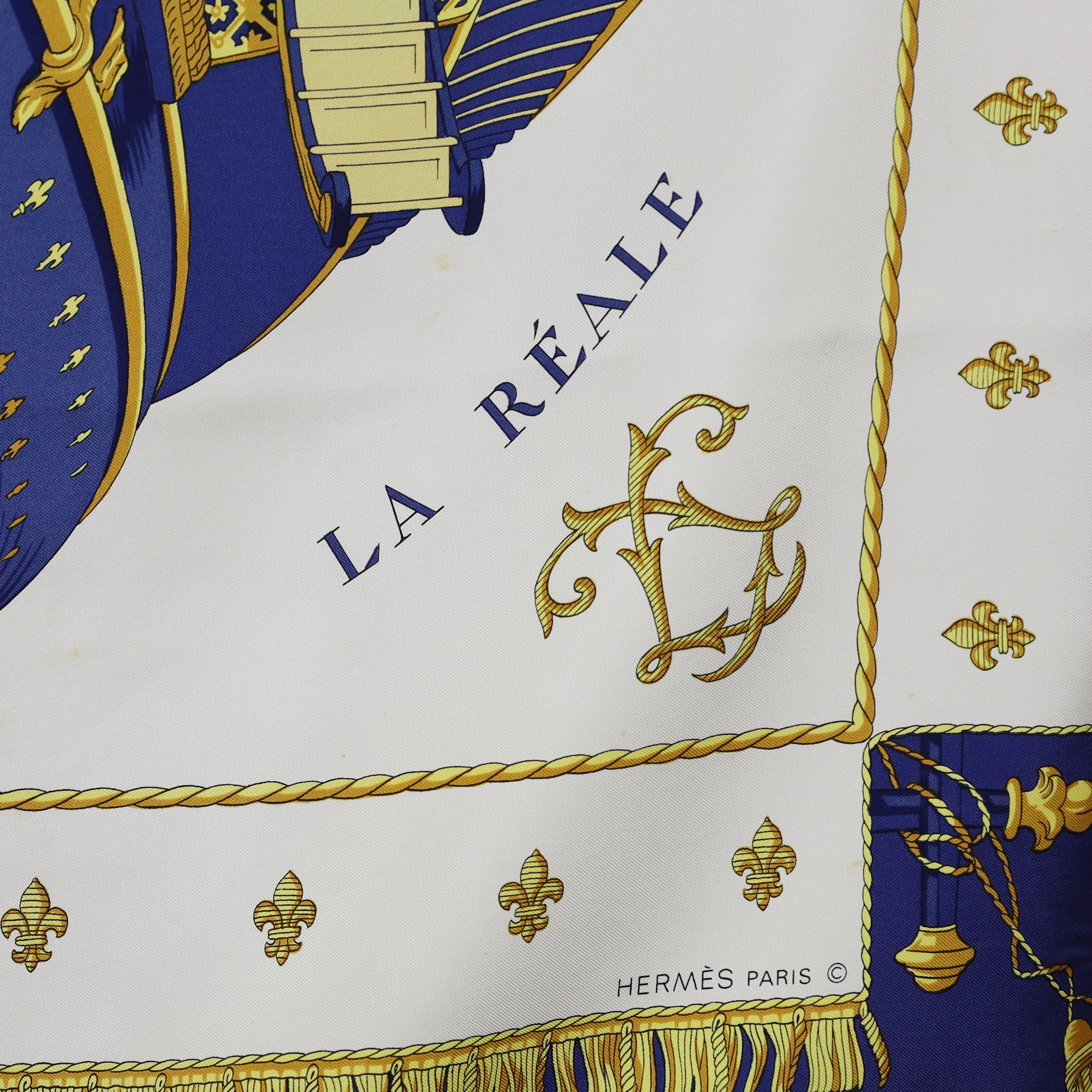 Hermès Vue du Carosse de la Galère la Réale Silk Scarf