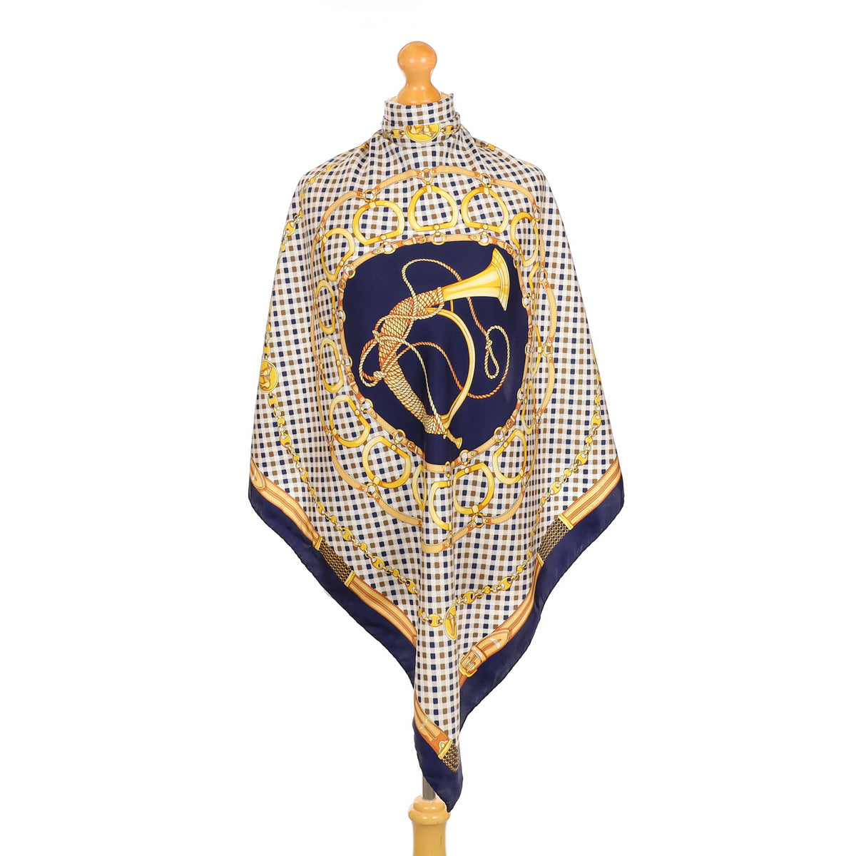 Aquascutum Hunt Design Vintage Silk Scarf