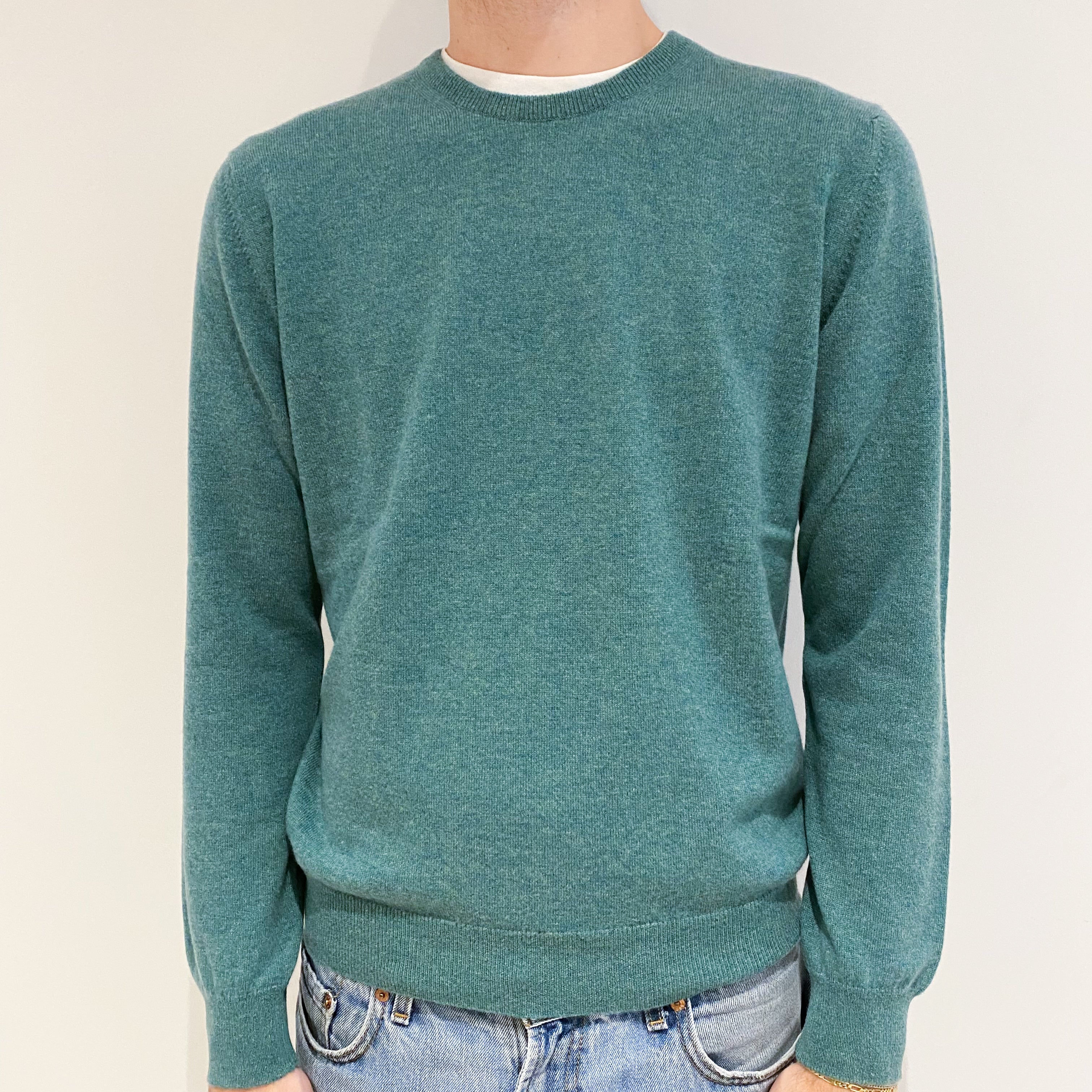 Men’s Brand New Scottish Sea Green Crew Neck Jumper M/L/XL