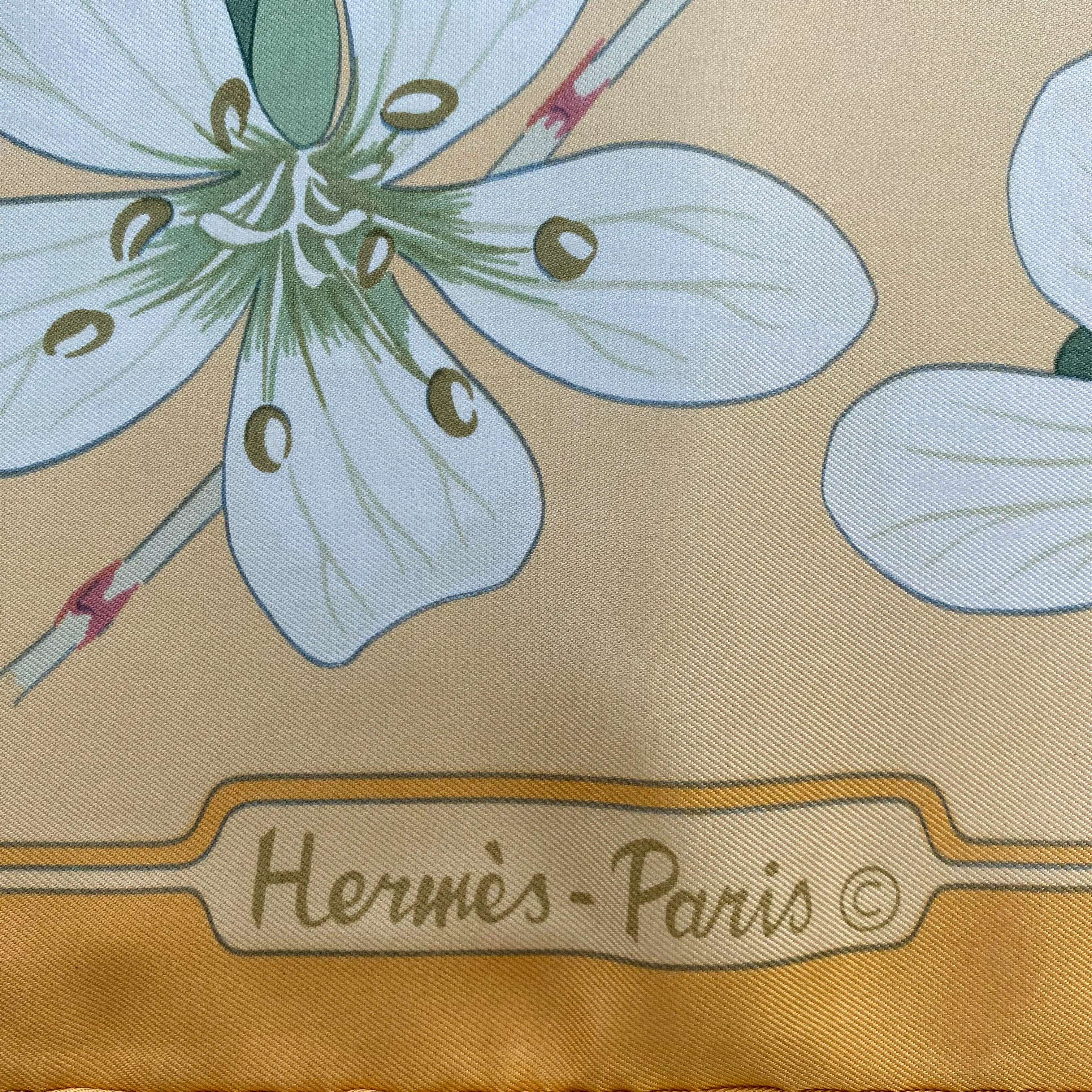 Hermès Flora Greaca 1983 Silk Scarf