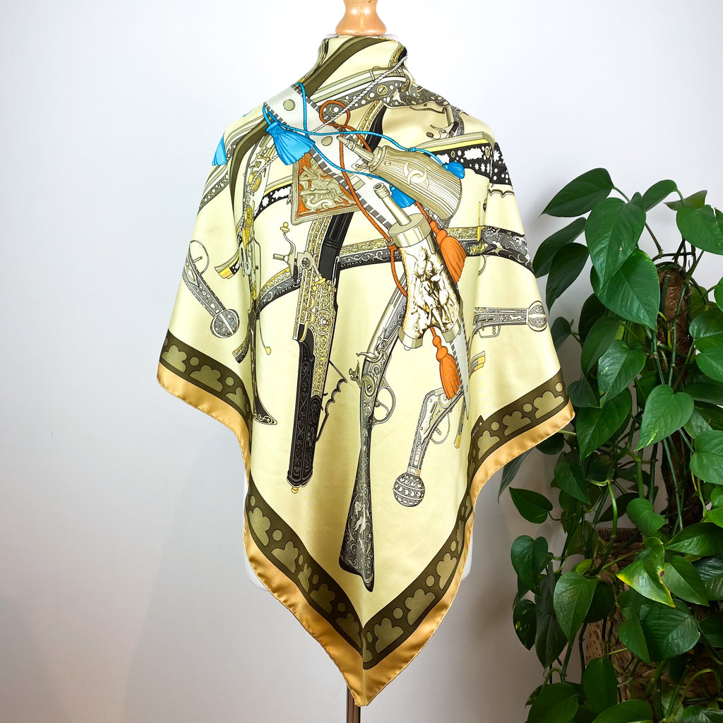 Boxed Hermes 1972 Diane Vintage Silk Scarf