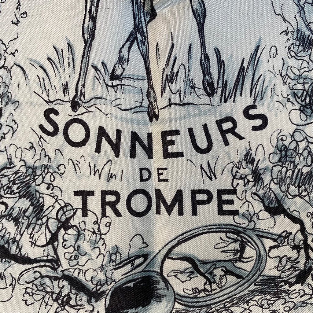 Hermès Sommeurs De Trompe Silk Scarf Very Rare