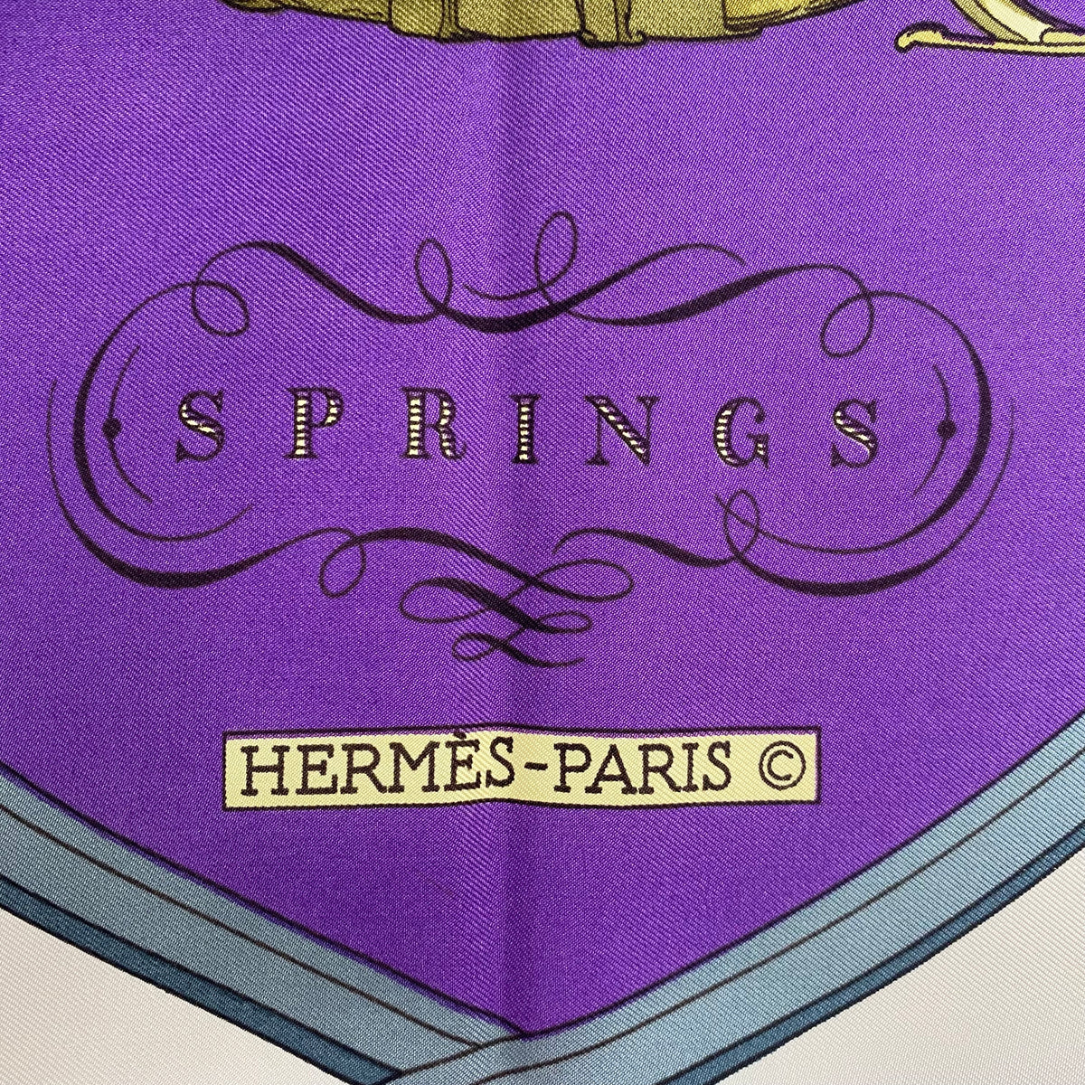 Hermès Springs Vintage Silk Scarf