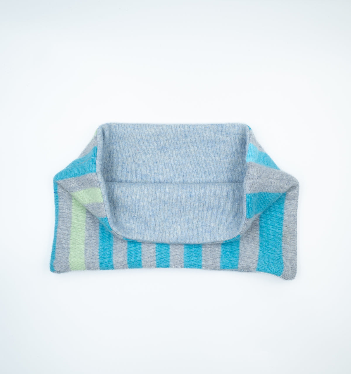 Blue and Grey Striped Neck Warmer