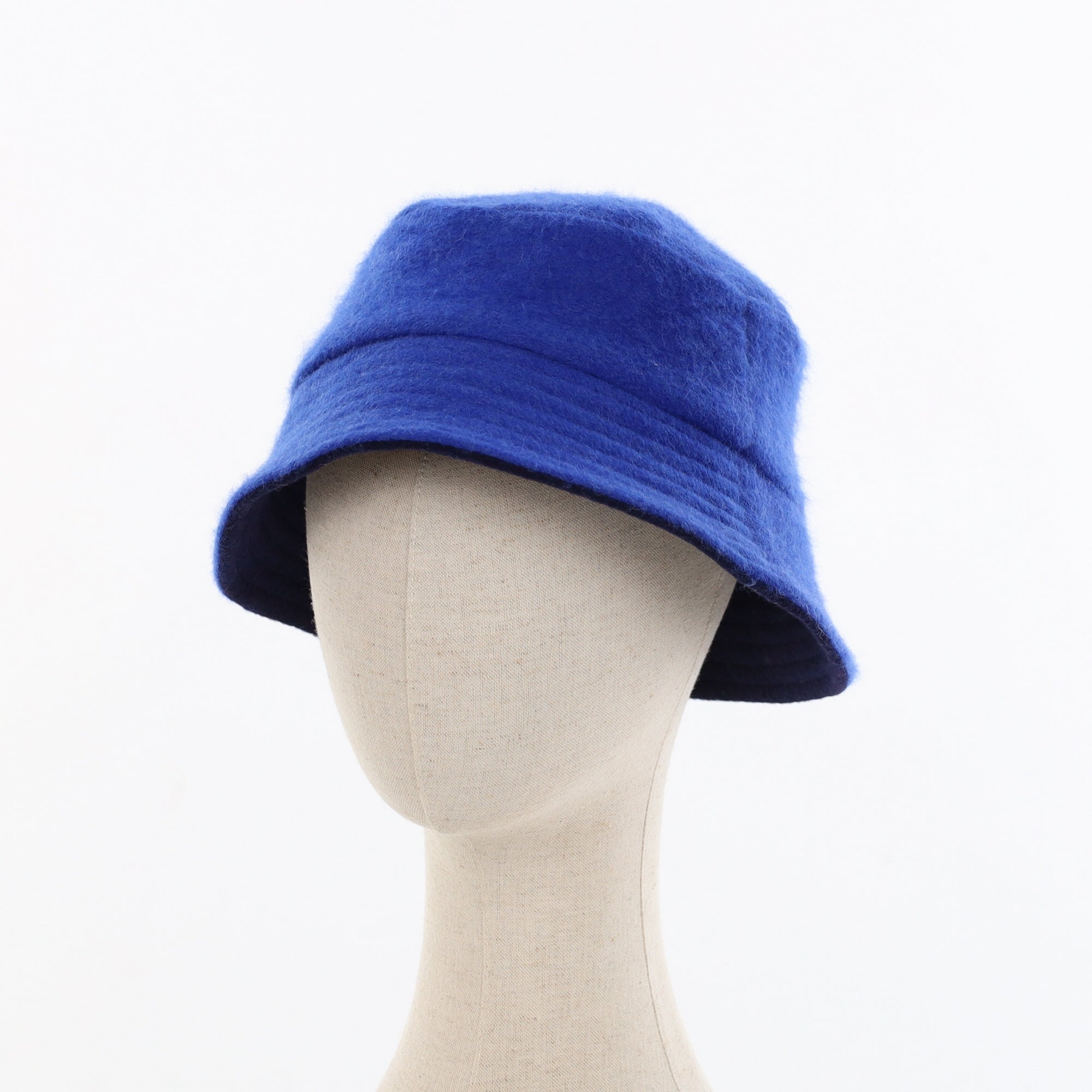 Unisex Electric Blue & Navy Reversible Cashmere Bucket Hat Men’s - M Women’s - L
