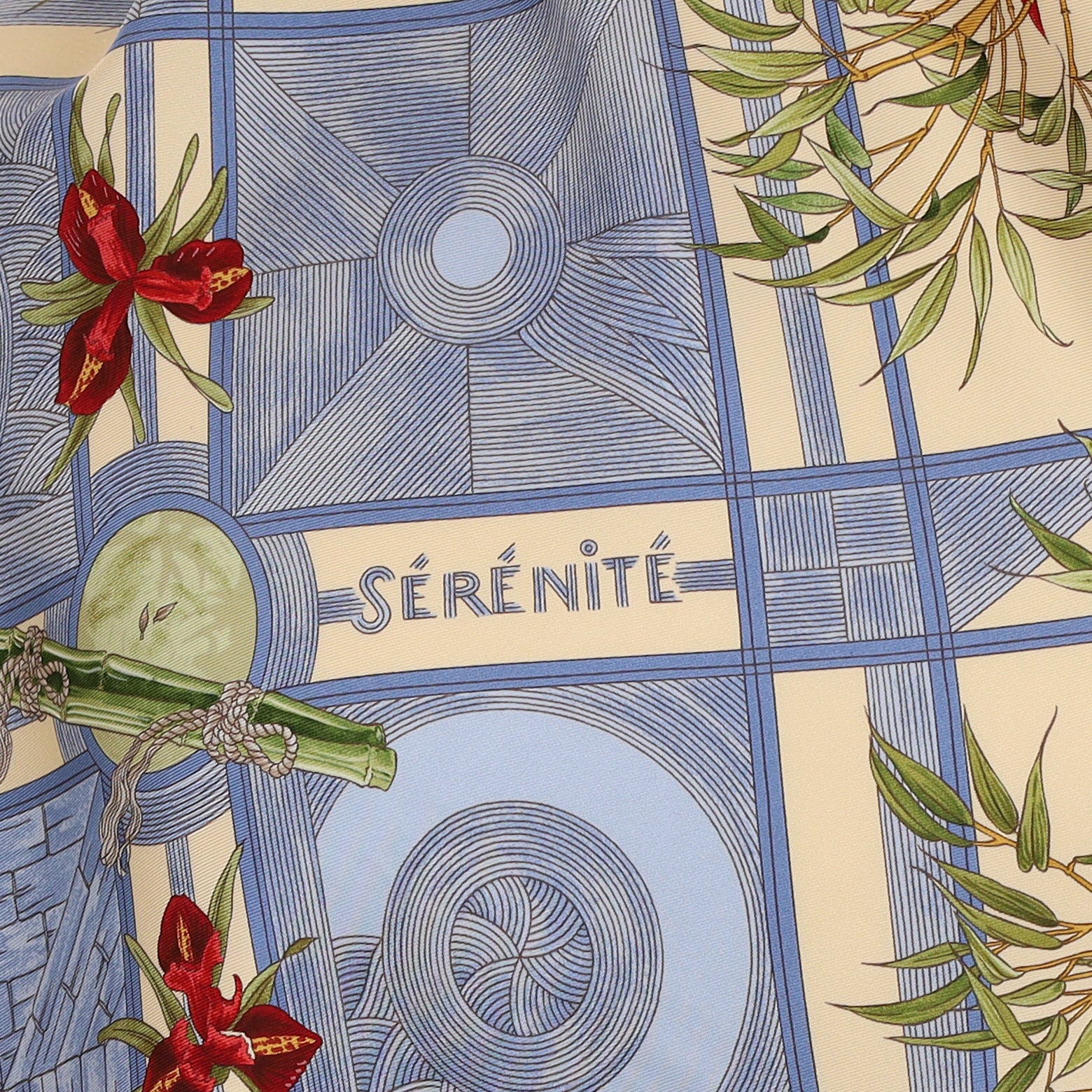 Pristine Hermès Sérénite Silk Scarf Quite Rare