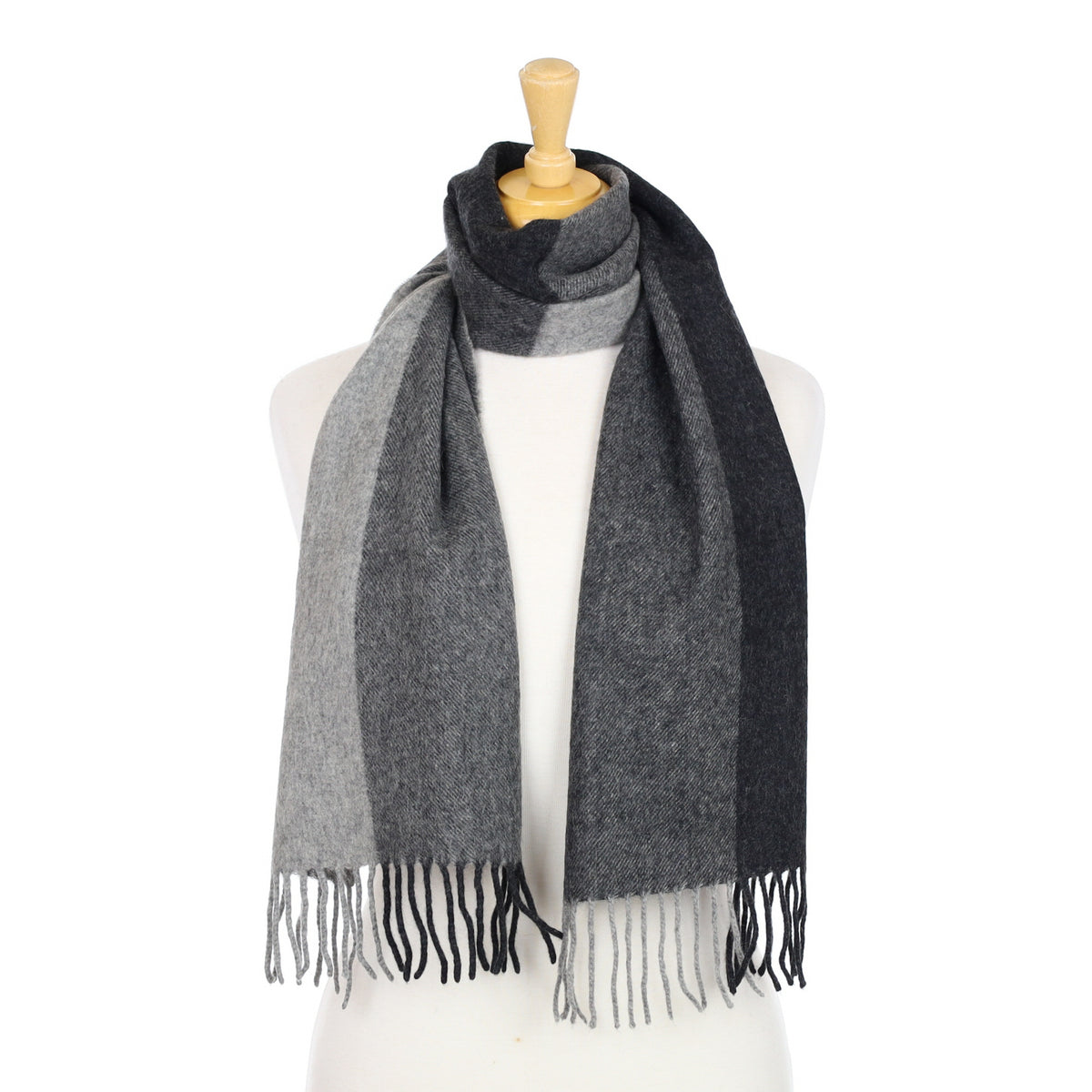 Four Tone Grey Woven Scarf
