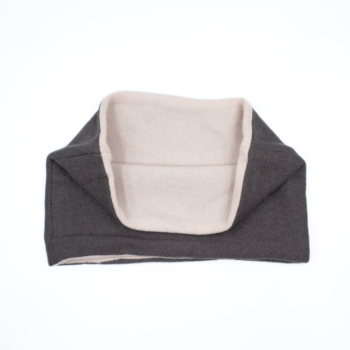 Clay Brown and Baby Pink Cashmere Neck Warmer