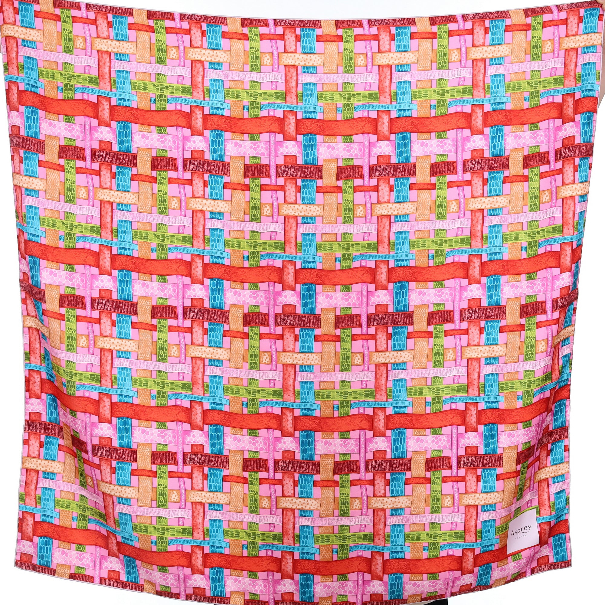Brand New Asprey Multicoloured  Silk Scarf