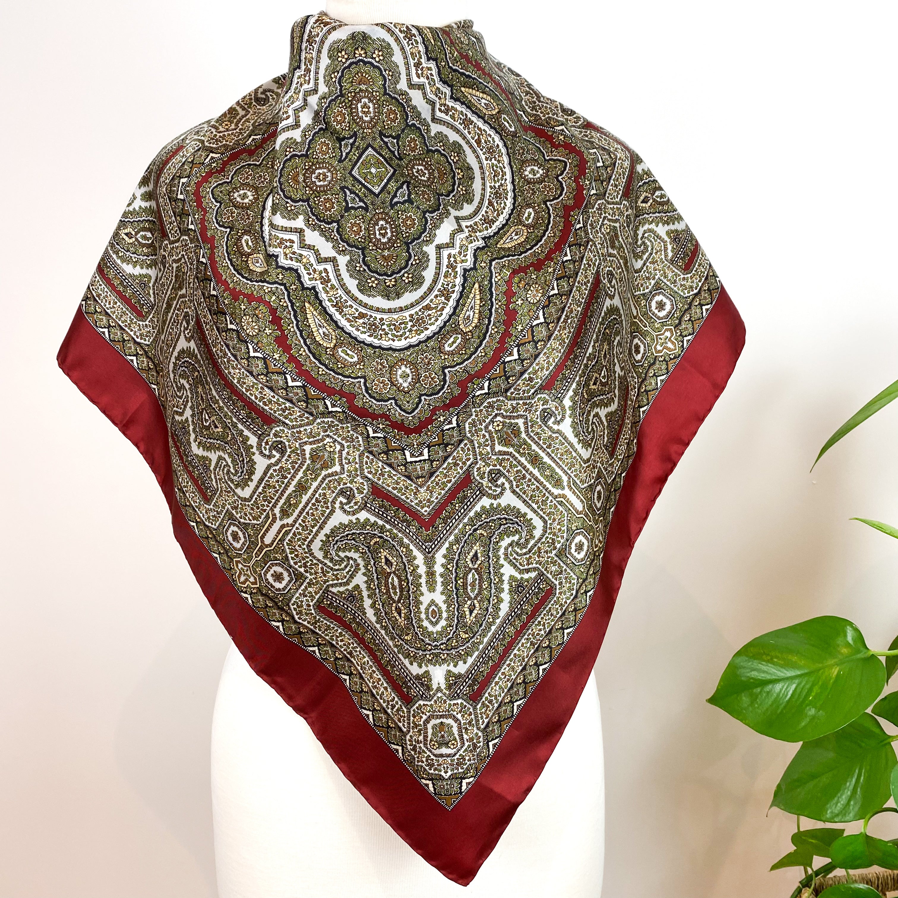 Italian Paisley Vintage Silk Scarf