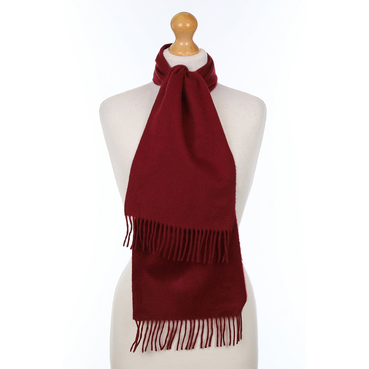 Mulberry Red Cashmere Woven Scarf