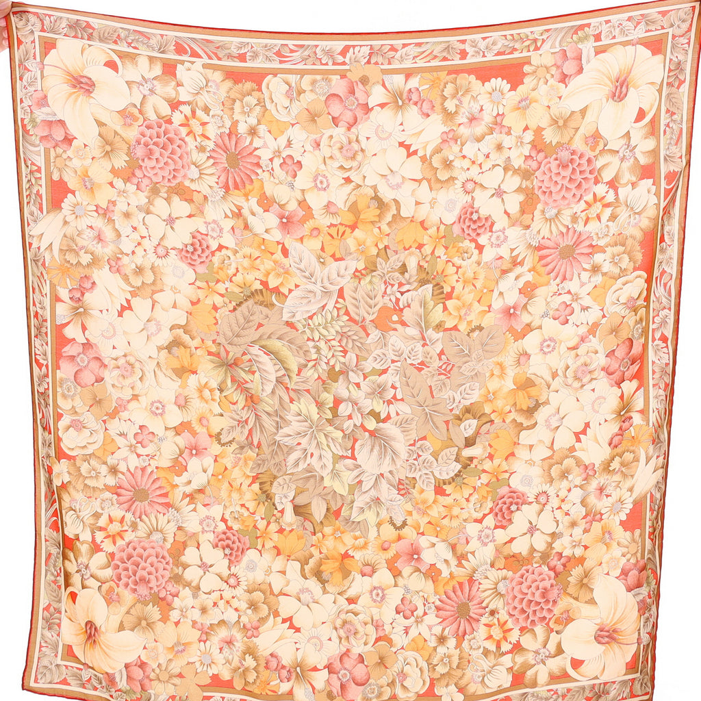 Pristine Leonard Botanical Design Silk Scarf