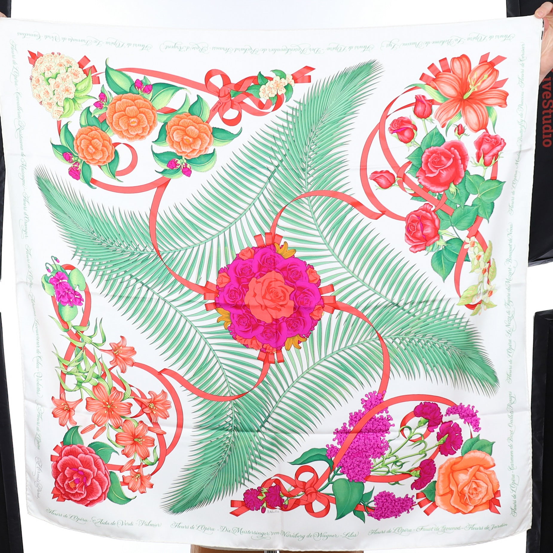 Hermès Fleurs de L’Opéra Silk Scarf Quite Rare