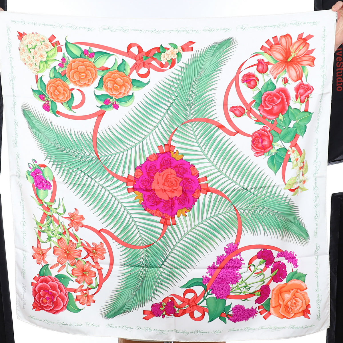 Hermès Fleurs de L’Opéra Silk Scarf Quite Rare