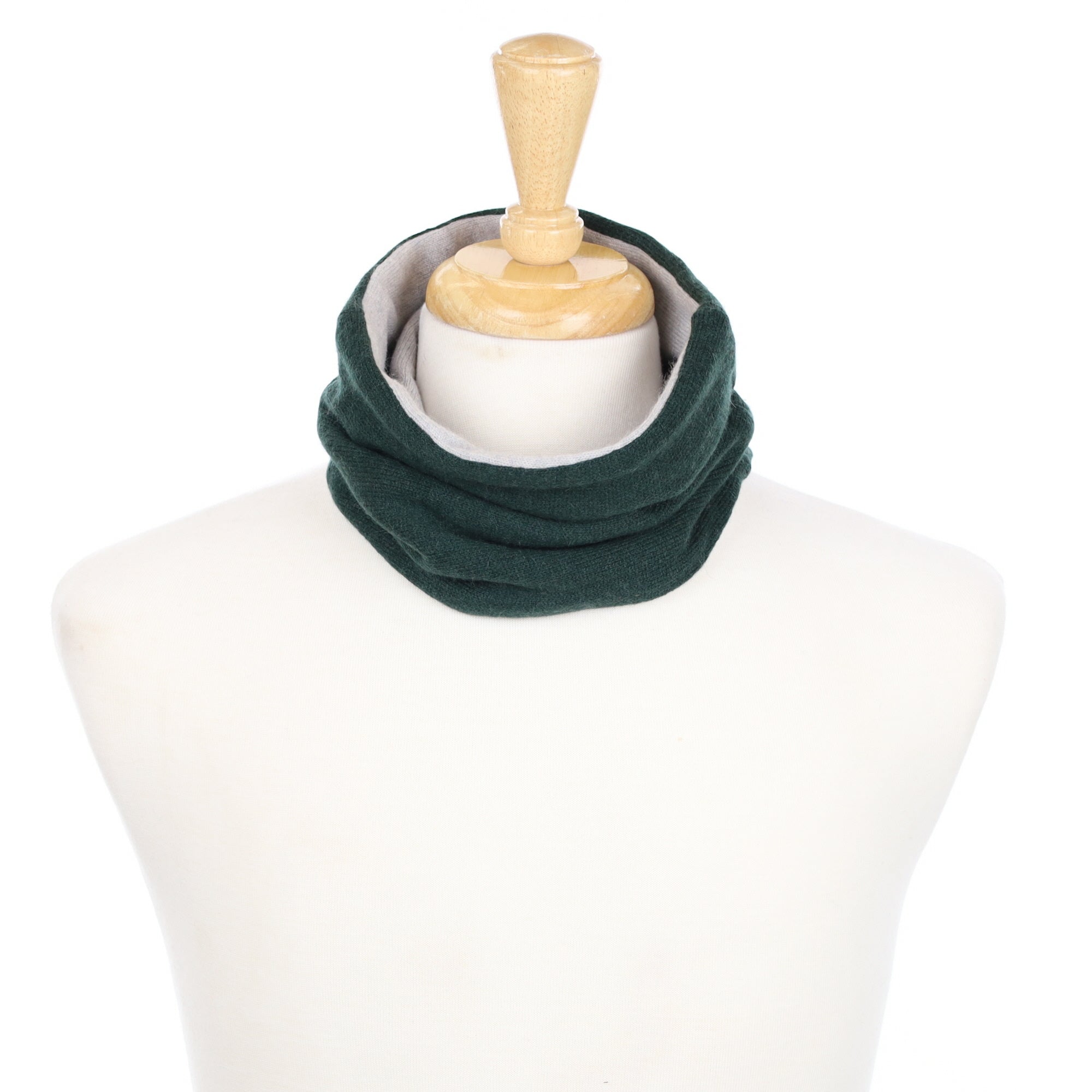 Forest Green and Frost Grey Neck Warmer