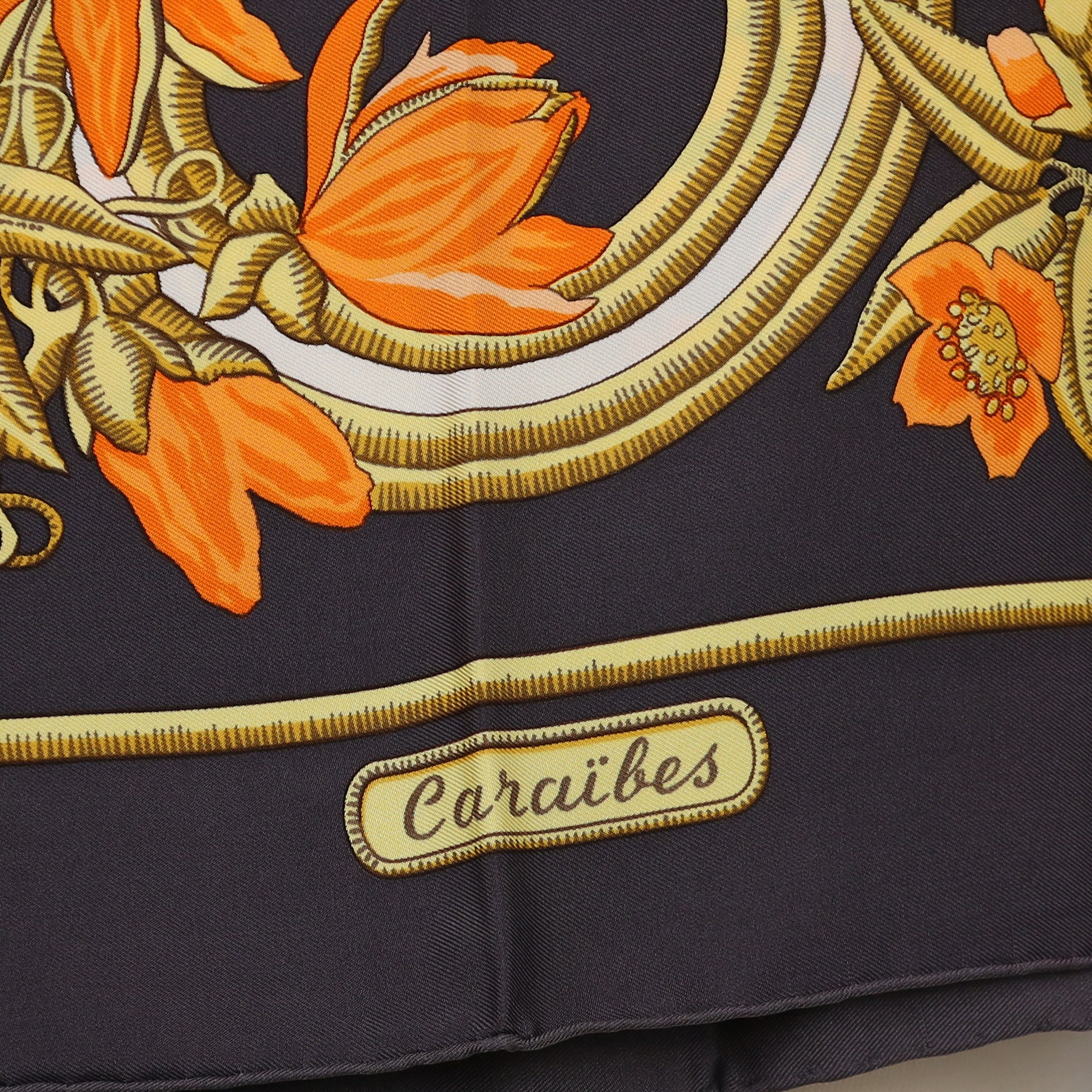 Brand New Boxed Hermès Caraïbes Silk Scarf
