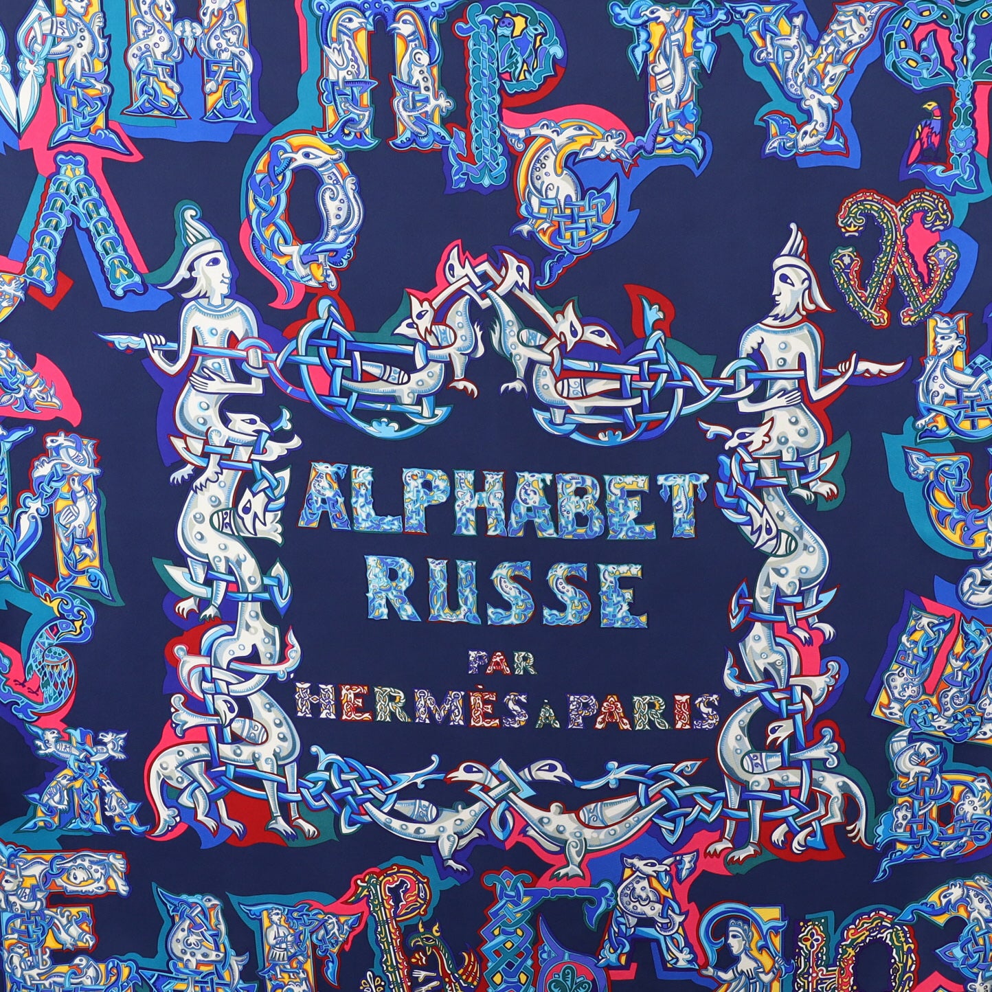 HERMES カレ ALPHABET RUSSE スカーフ HERMES カレ ALPHABET RUSSE スカーフ