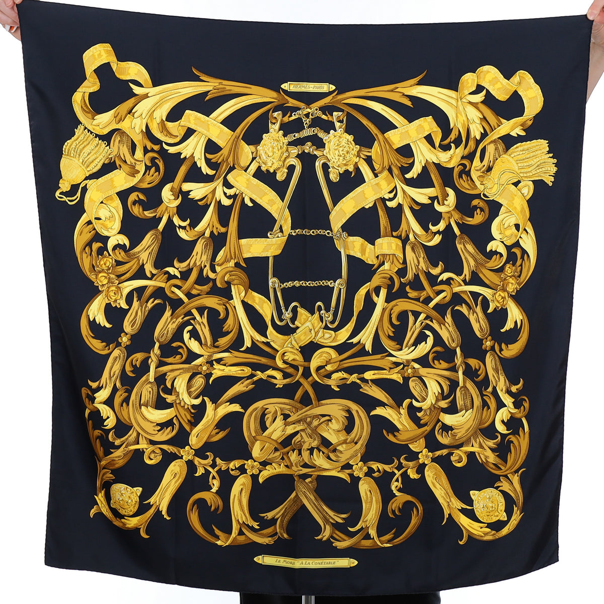 Hermès Le Mors Ala Conétable Silk Scarf