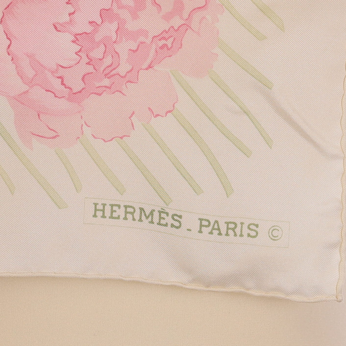 Hermès Les Pivoines Silk Scarf