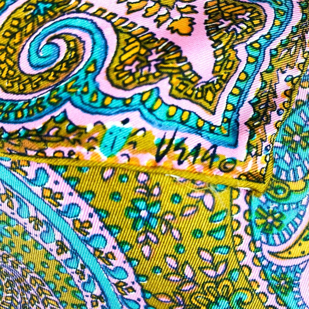 1970s Vera Neumann Paisley Vintage Silk Scarf