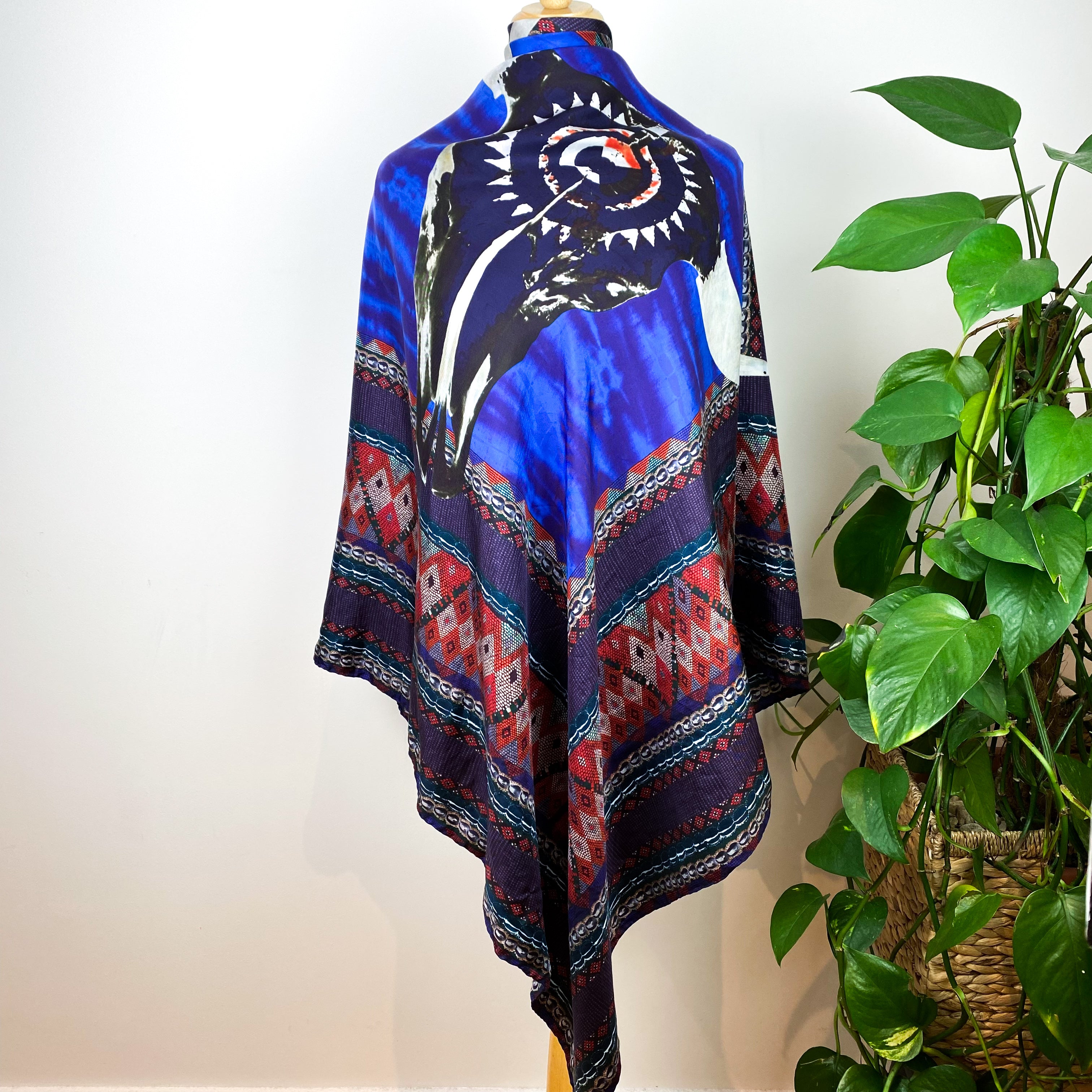 Extra Large Jane Carr Designer Silk Scarf