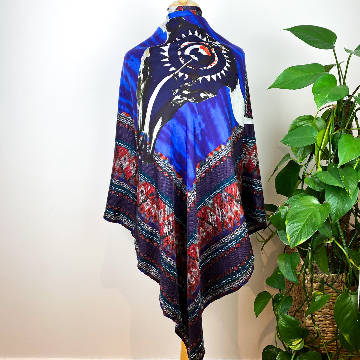 Extra Large Jane Carr Designer Silk Scarf