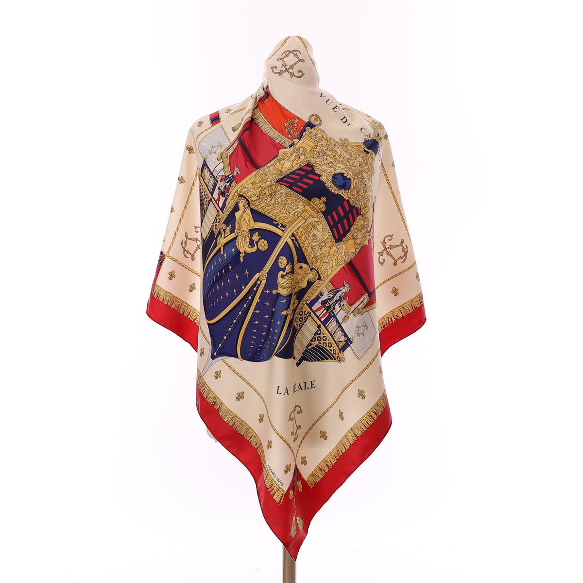 Hermès Vue Du Carrosse De La Galère La Réale Silk Scarf