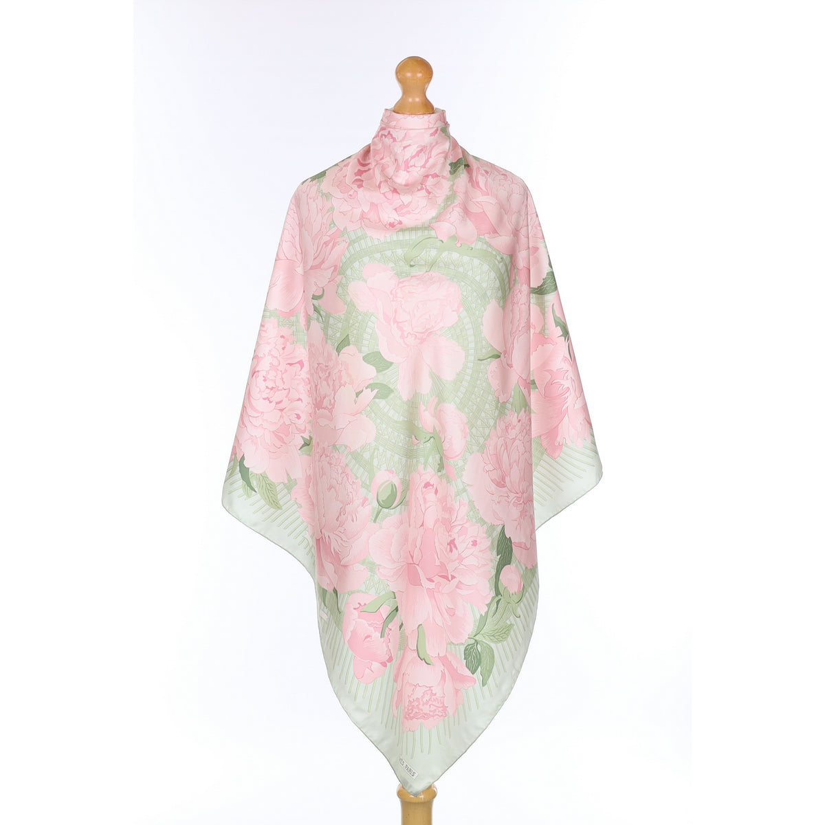 Hermès Les Pivoines Silk Scarf
