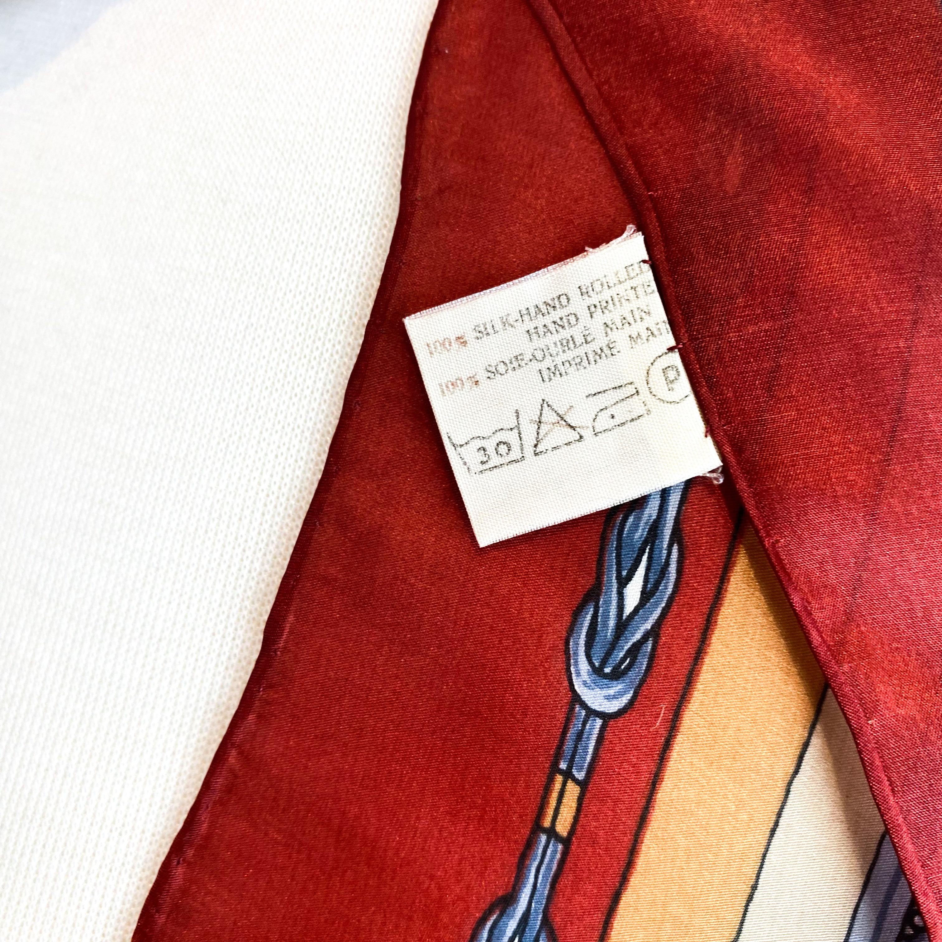 Belt Pattern Vintage Silk Scarf