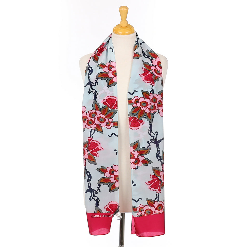 Brand New Laura Ashley Floral Silk Scarf