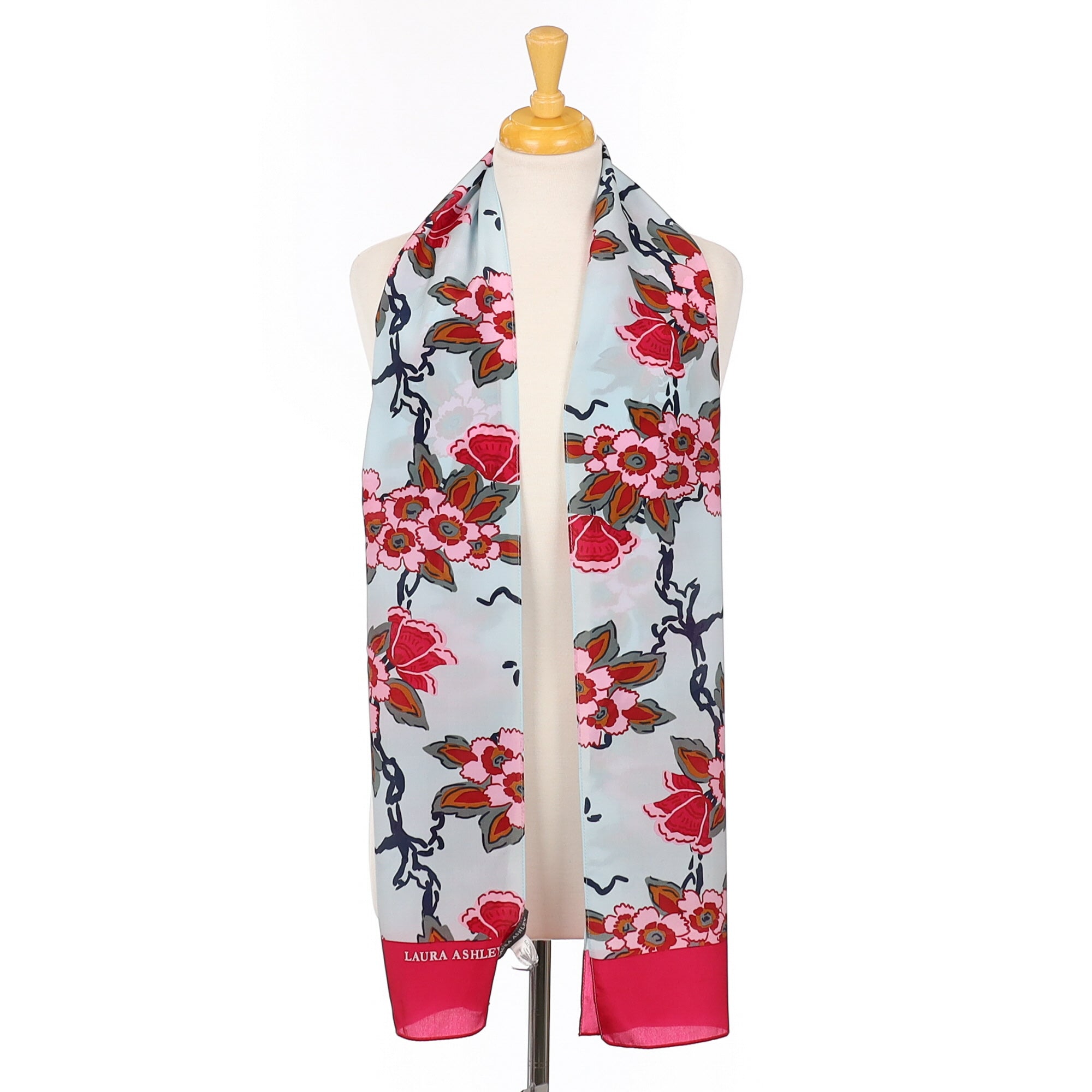 Brand New Laura Ashley Floral Silk Scarf