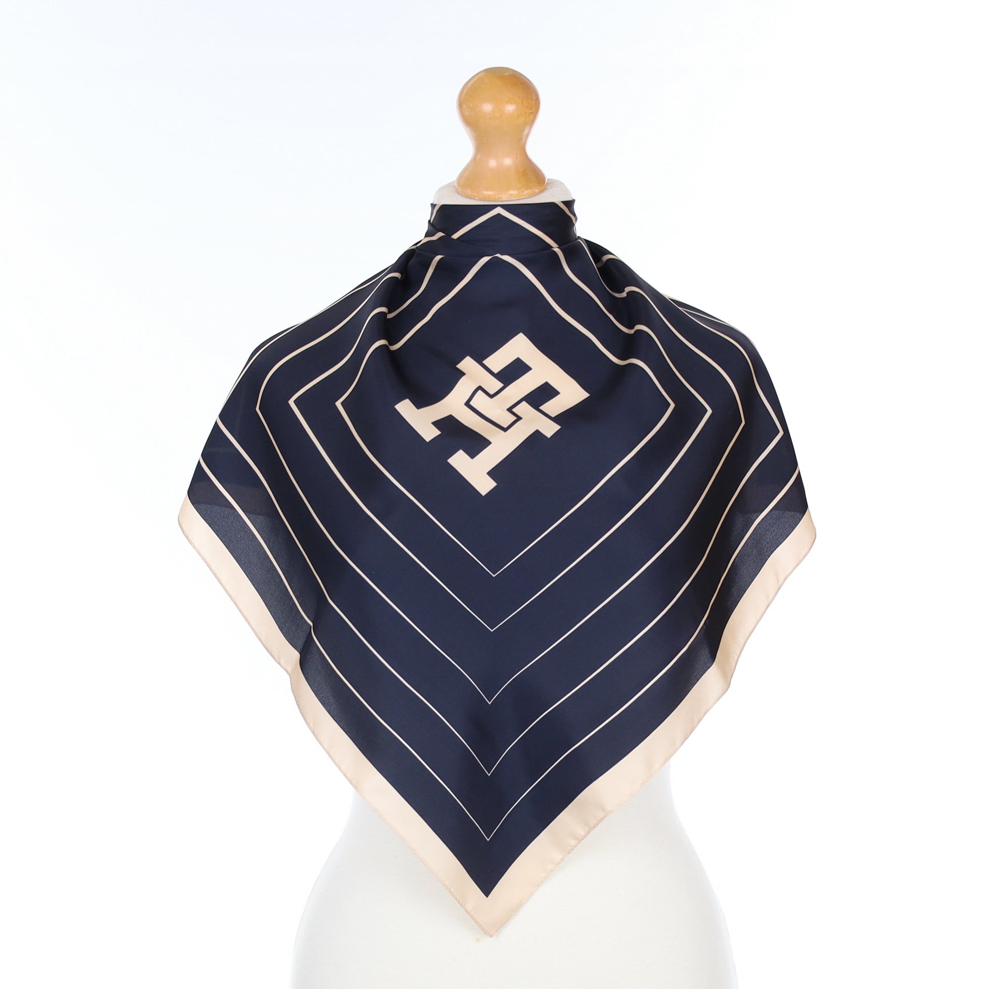Brand New Boxed Tommy Hilfiger Navy Silk Scarf