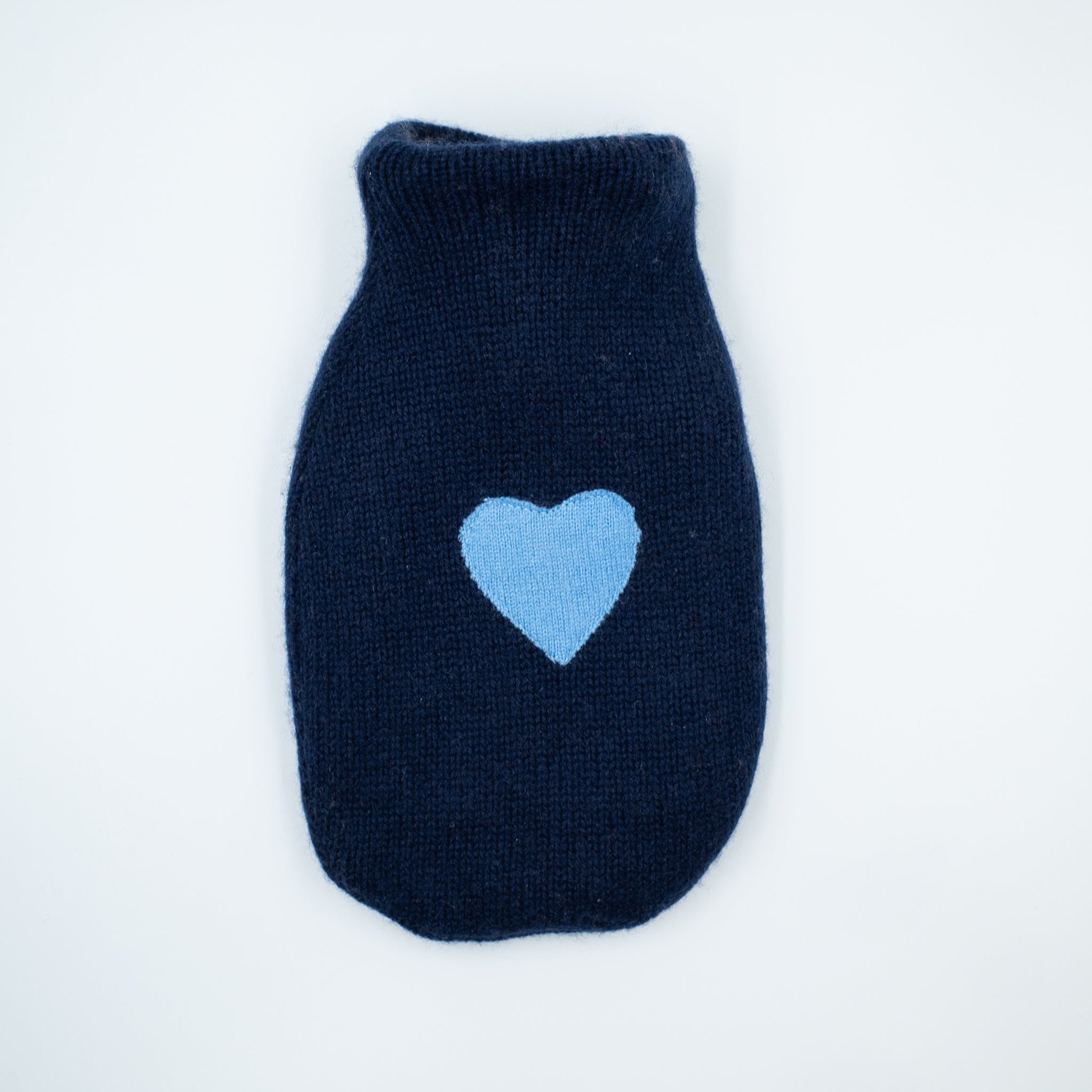 Navy Blue Cashmere Small Hot Water Bottle