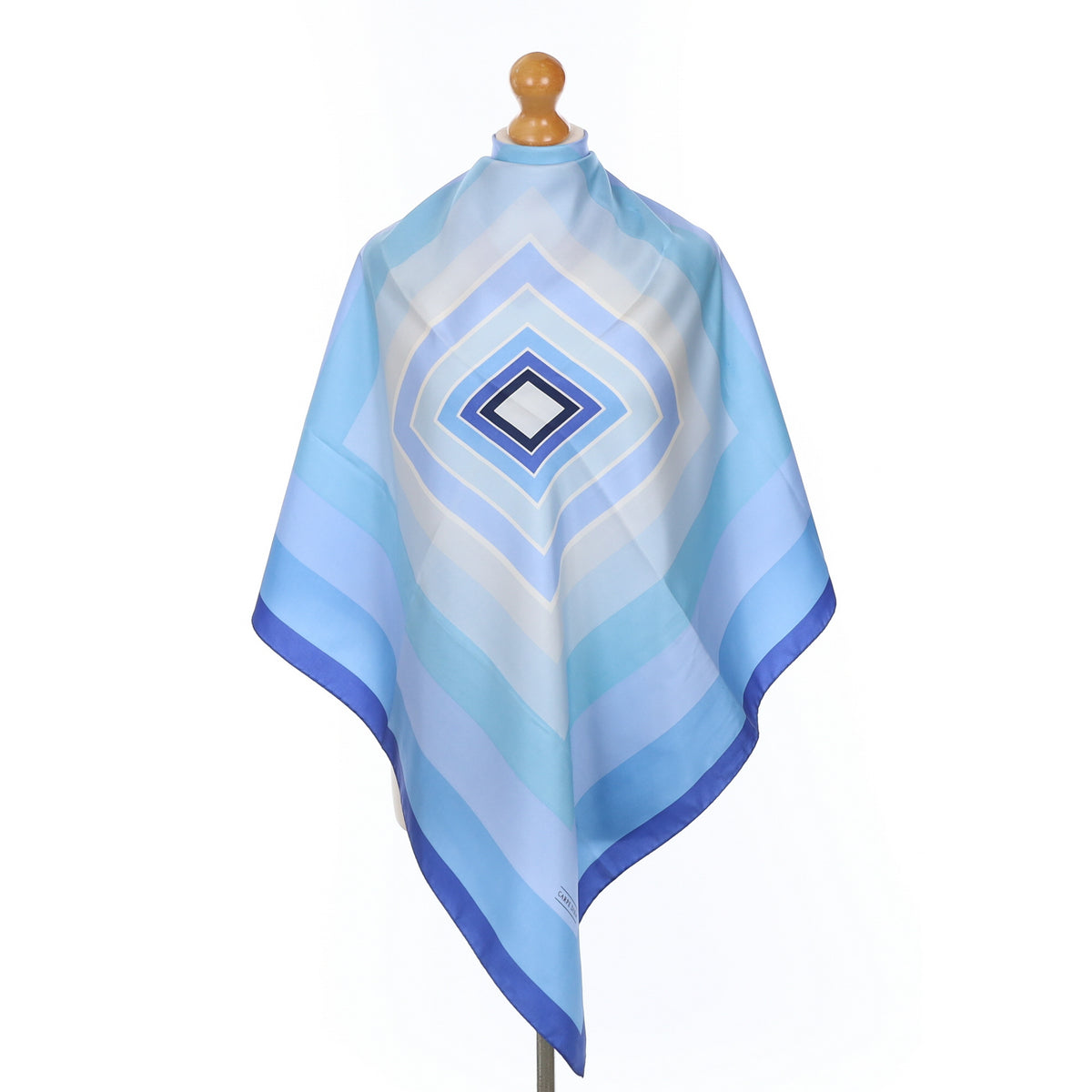 Carpe Diem Blue Toned Silk Scarf