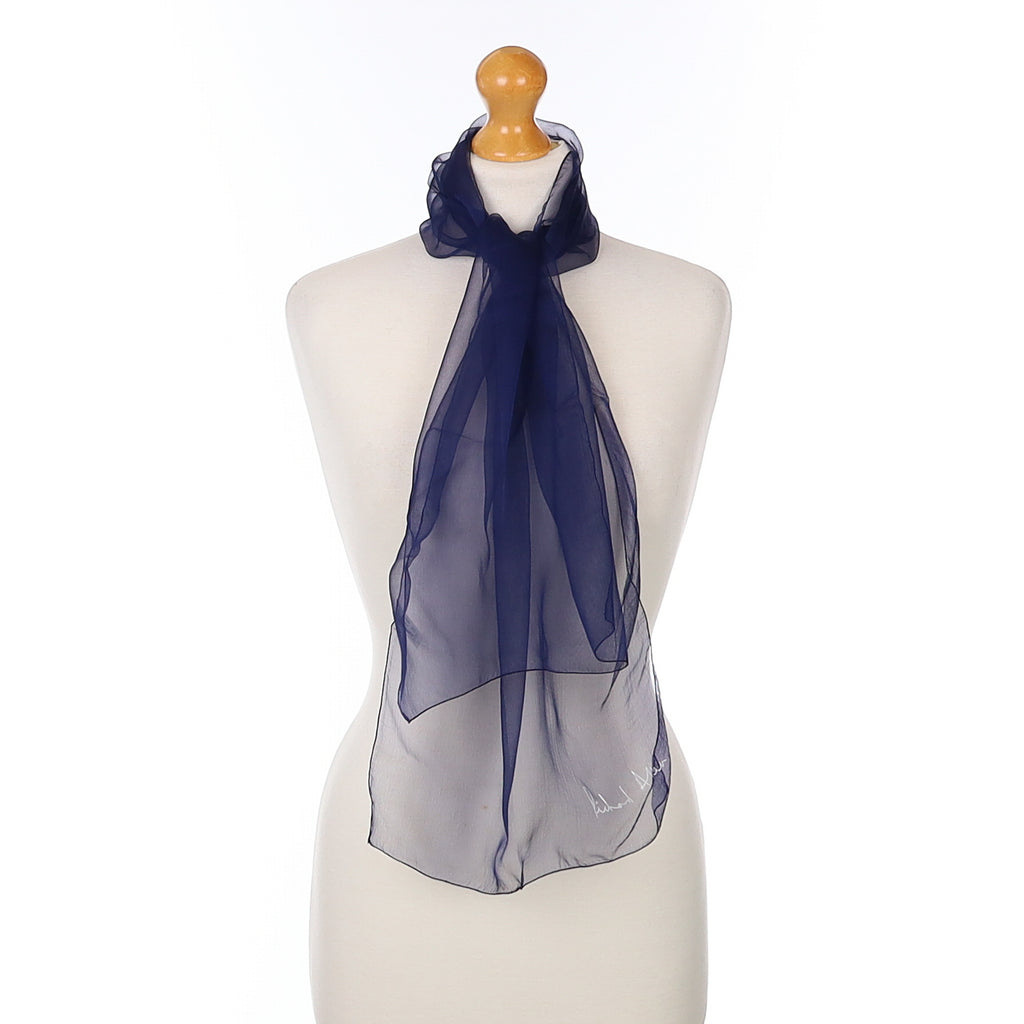 1970’s Richard Allan Navy Vintage Silk Scarf