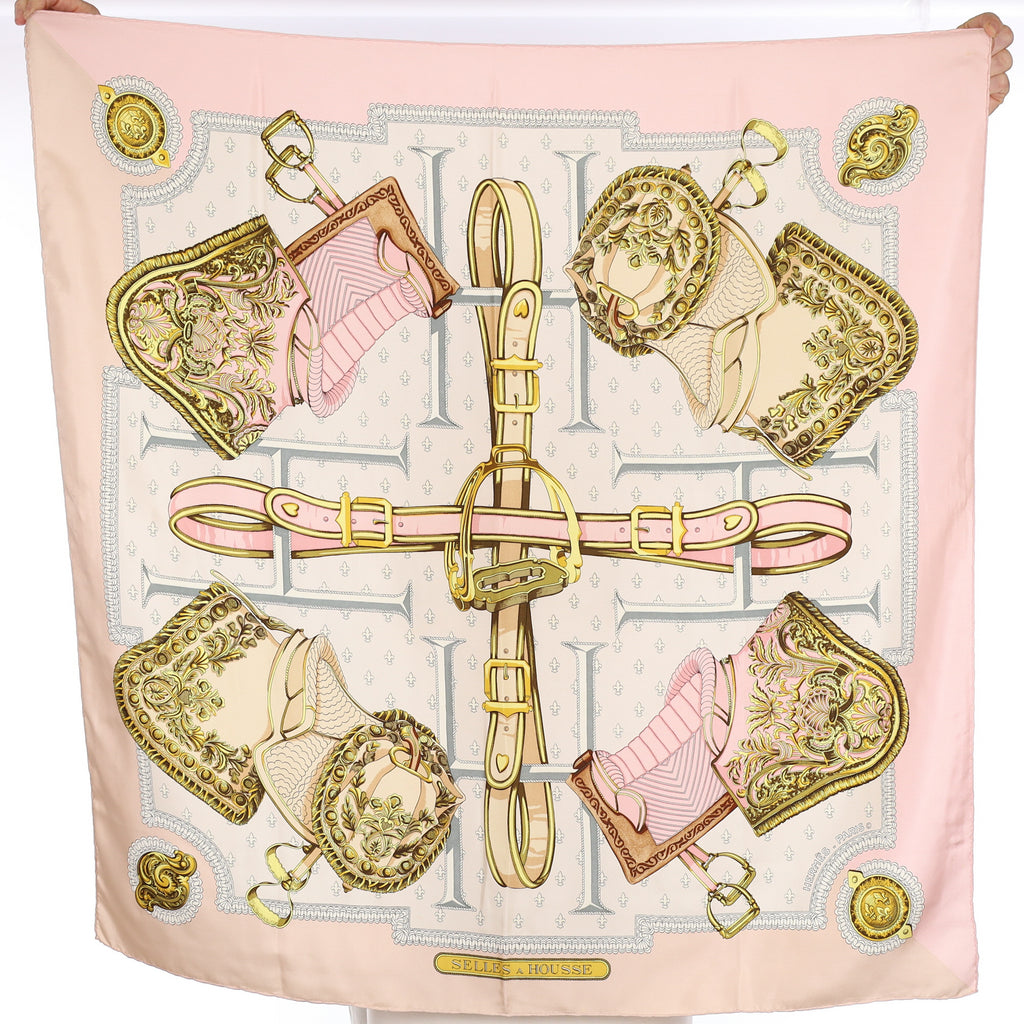 Hermès Selles A Housse Silk Scarf