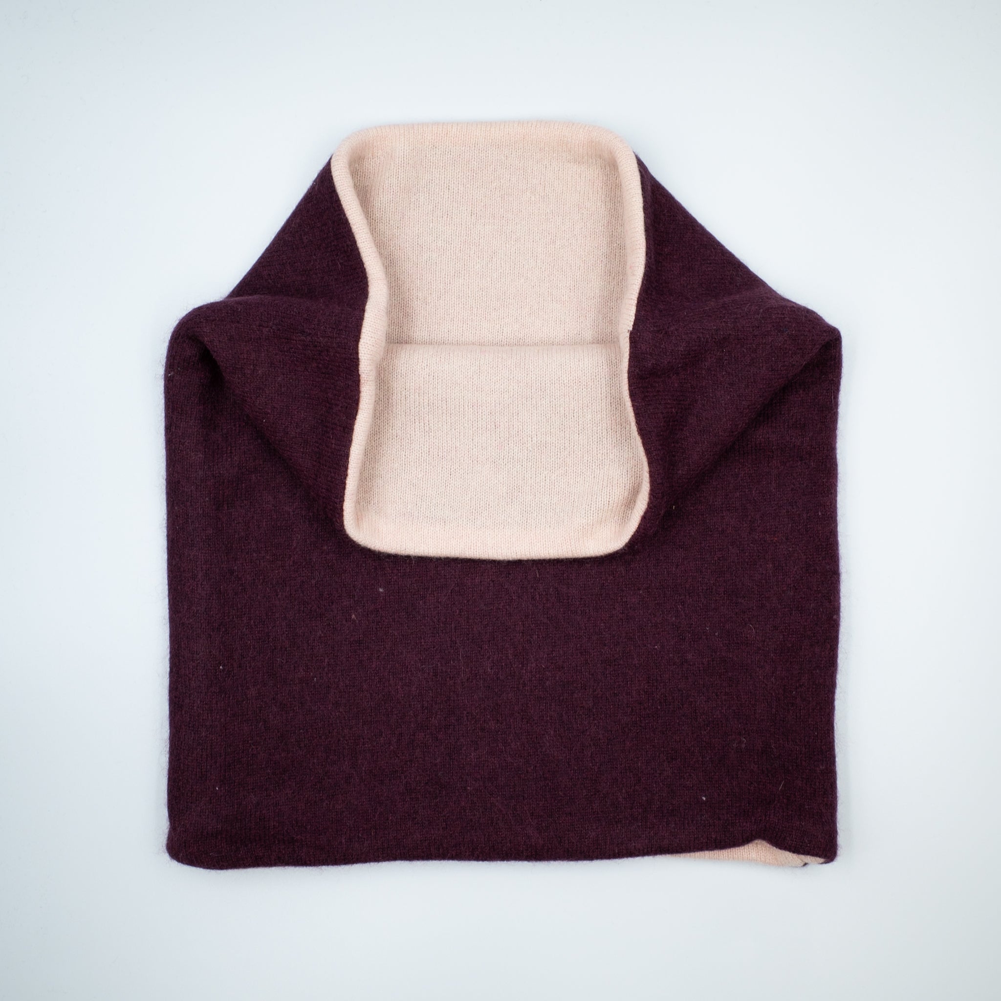 Men’s Claret and Ivory Blush Double Layered Snood
