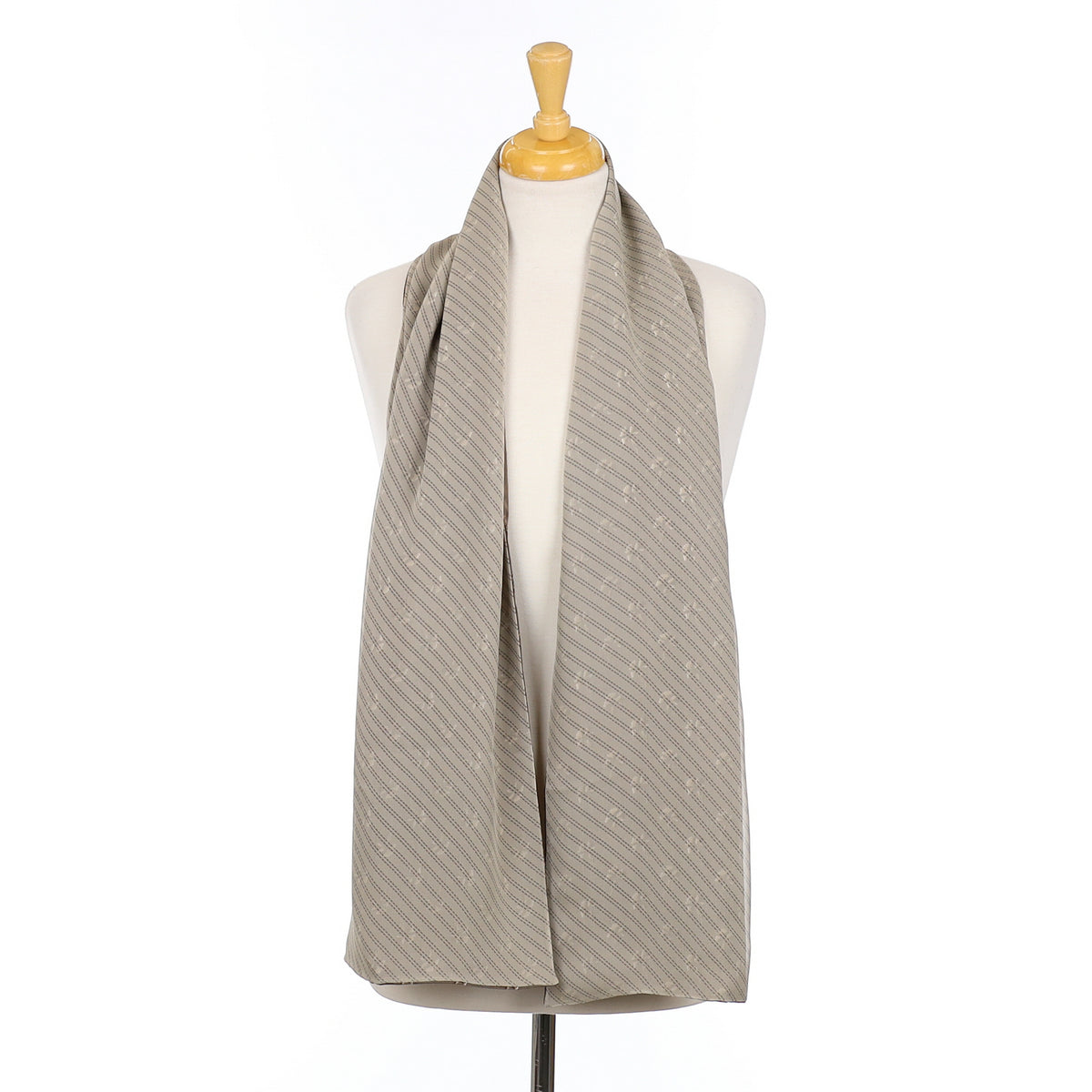 Unworn Laura Ashley Taupe Patterned Silk Scarf