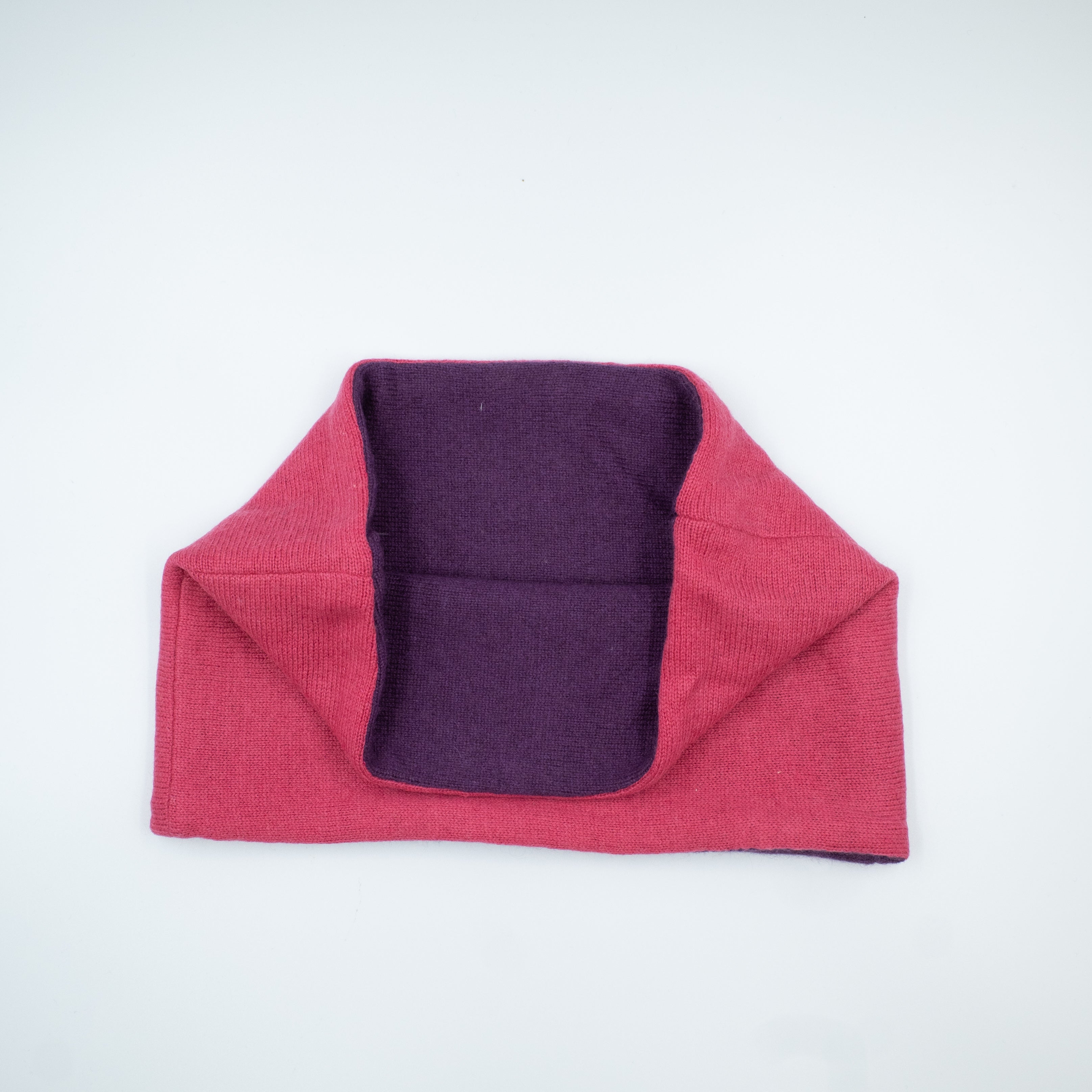 Raspberry Pink and Purple Cashmere Neck Warmer